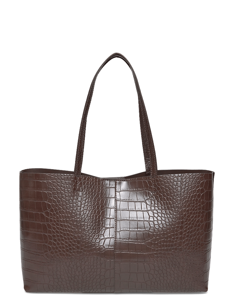 Mango - Shopper bag with double handle - shoppere - dark brown - 1