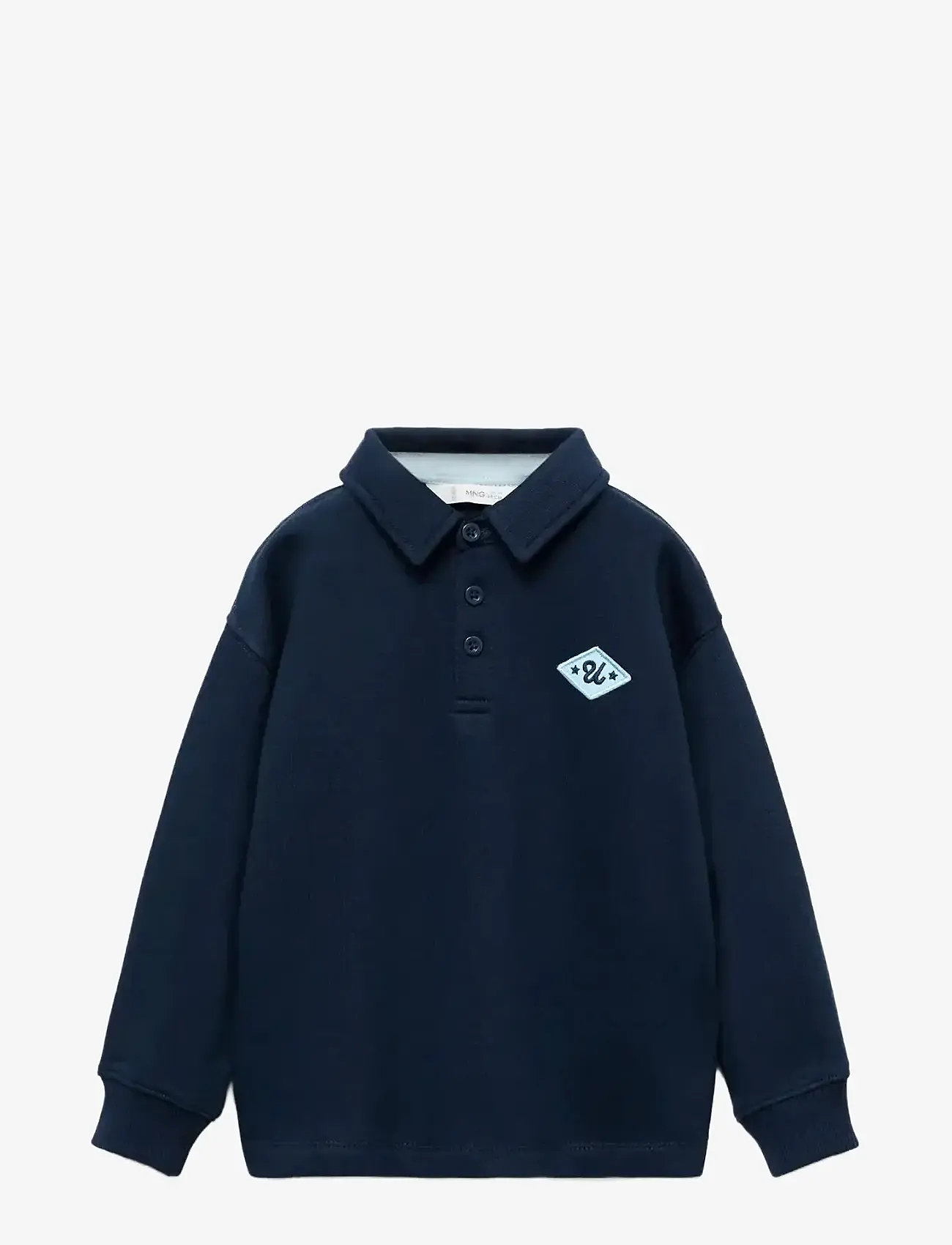 Mango - 100% cotton polo-style sweatshirt - autumn clothing - navy - 0