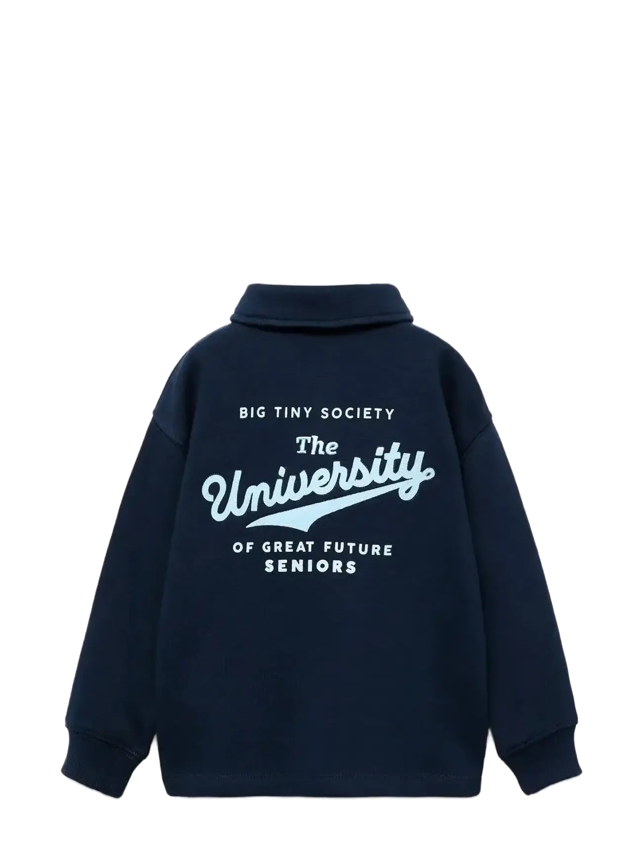 Mango - 100% cotton polo-style sweatshirt - polo shirts - navy - 2