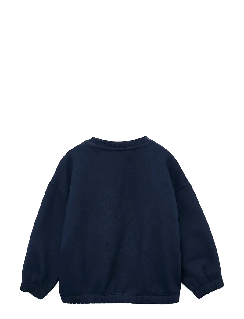 Mango - Printed embossed sweatshirt - sweatshirts - navy - 1