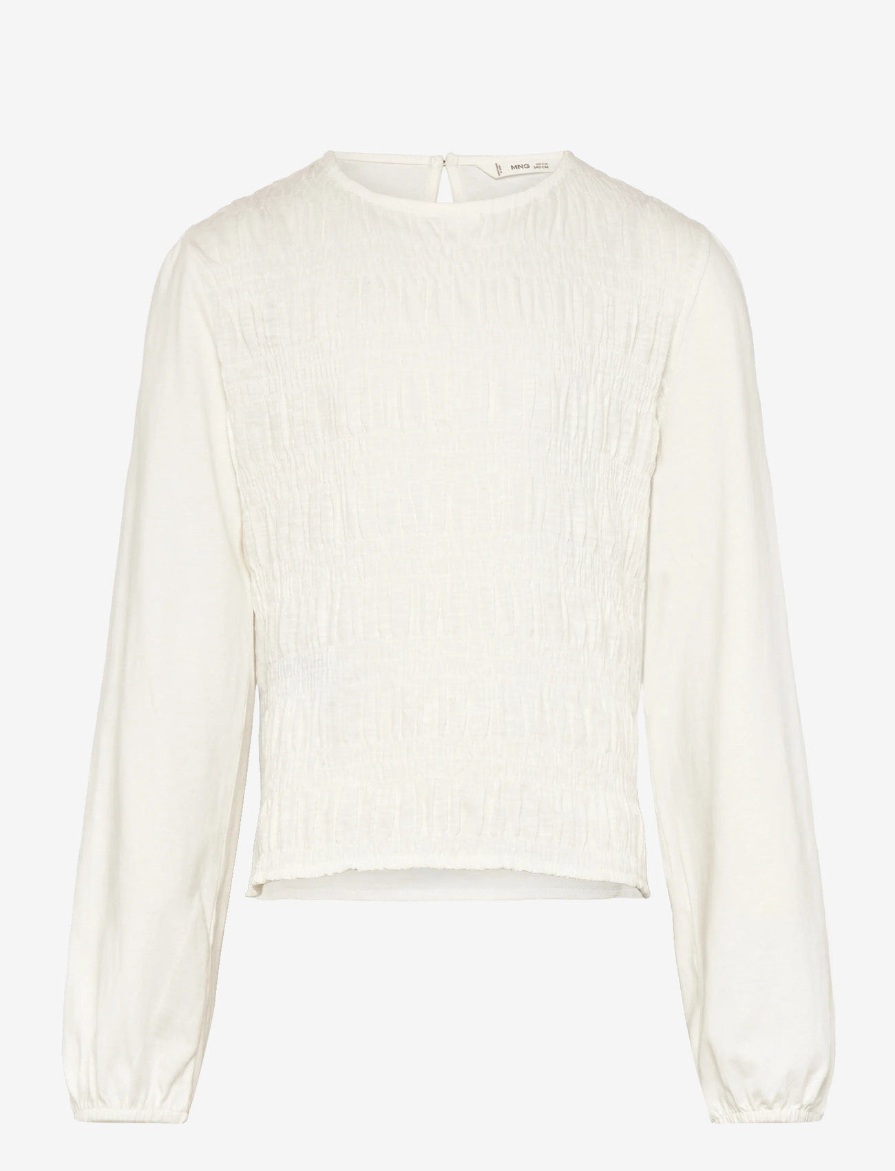 Mango - Long-sleeved t-shirt with ruffles - die niedrigsten preise - natural white - 0