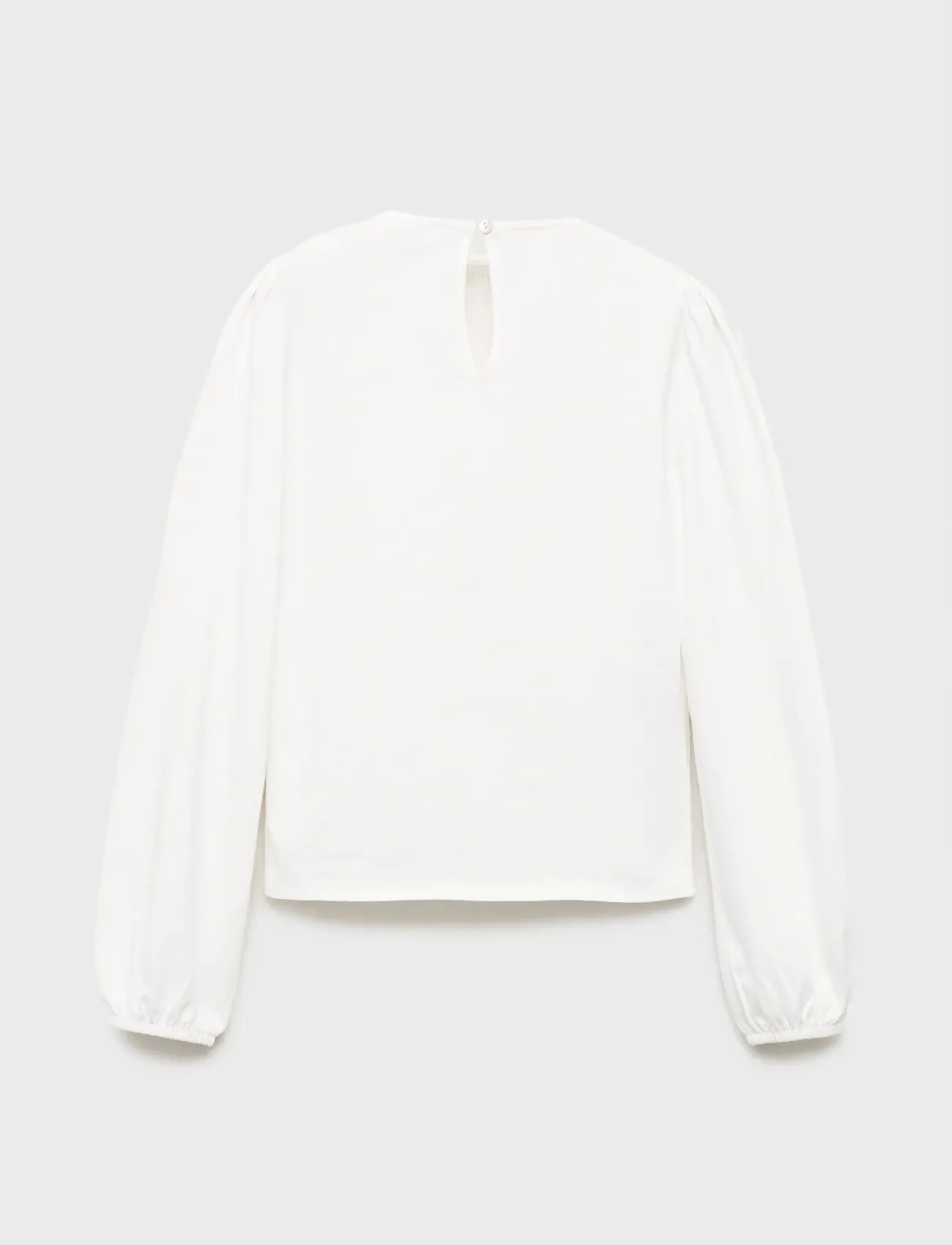 Mango - Long-sleeved t-shirt with ruffles - summer savings - natural white - 3