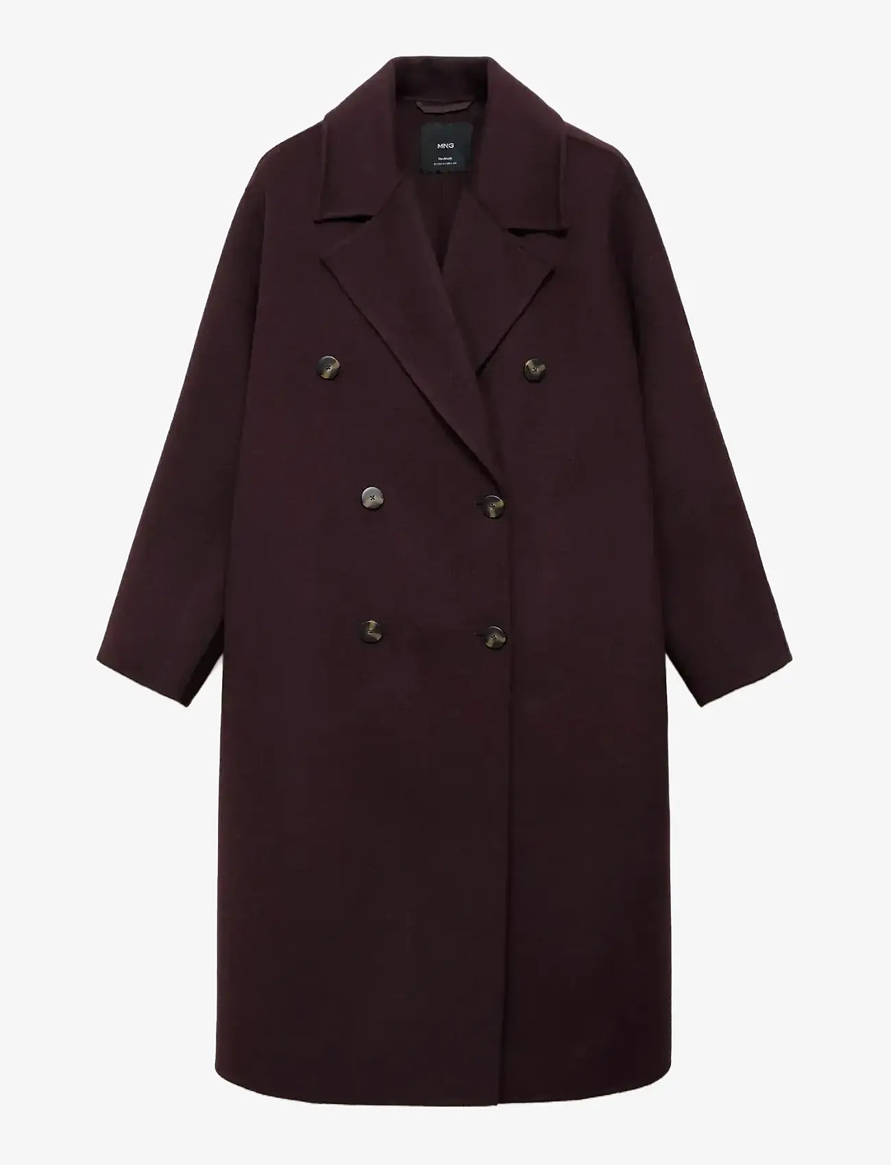 Mango - Handmade oversized wool coat - Üleriided - dark red - 0