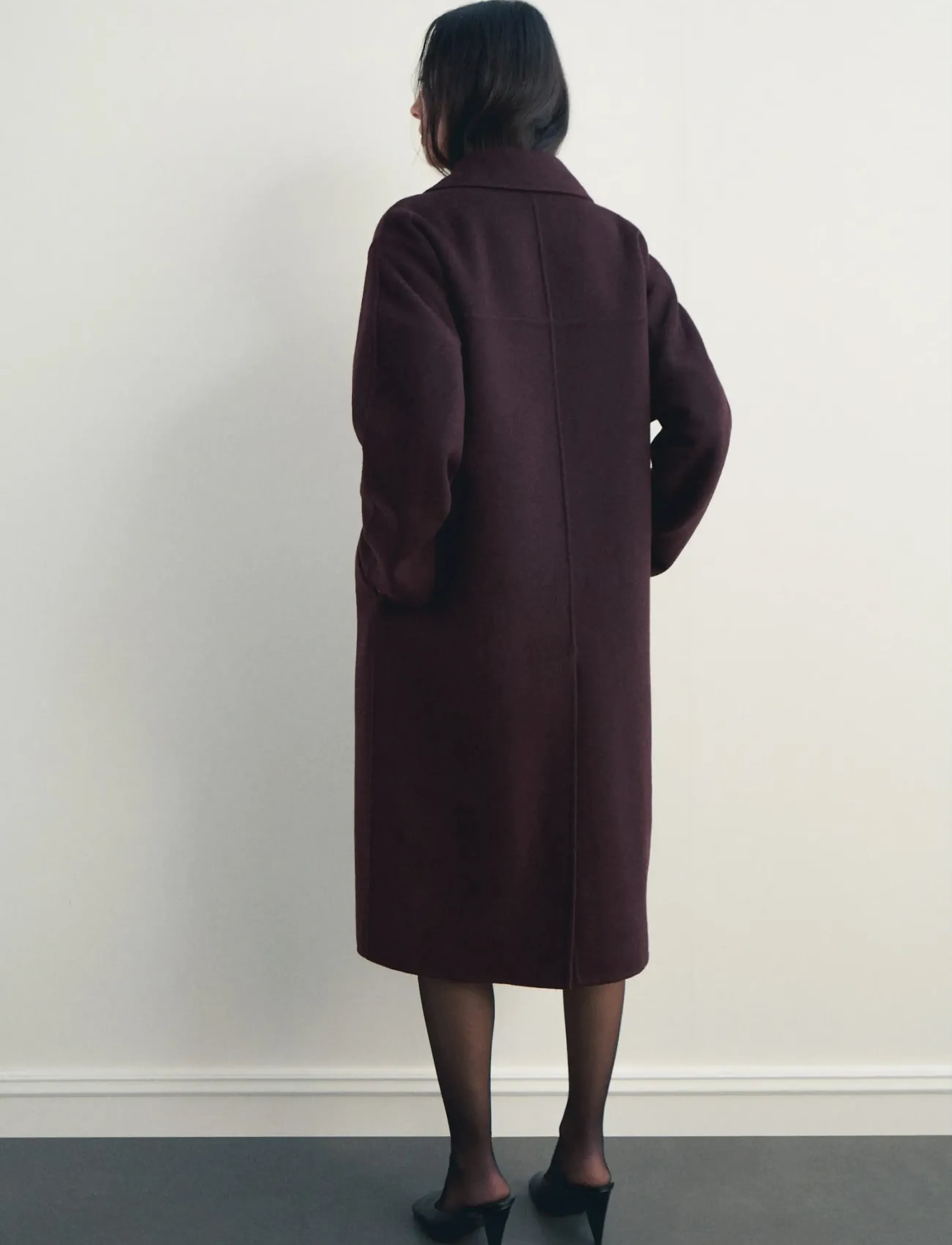 Mango - Handmade oversized wool coat - wollmäntel - dark red - 2