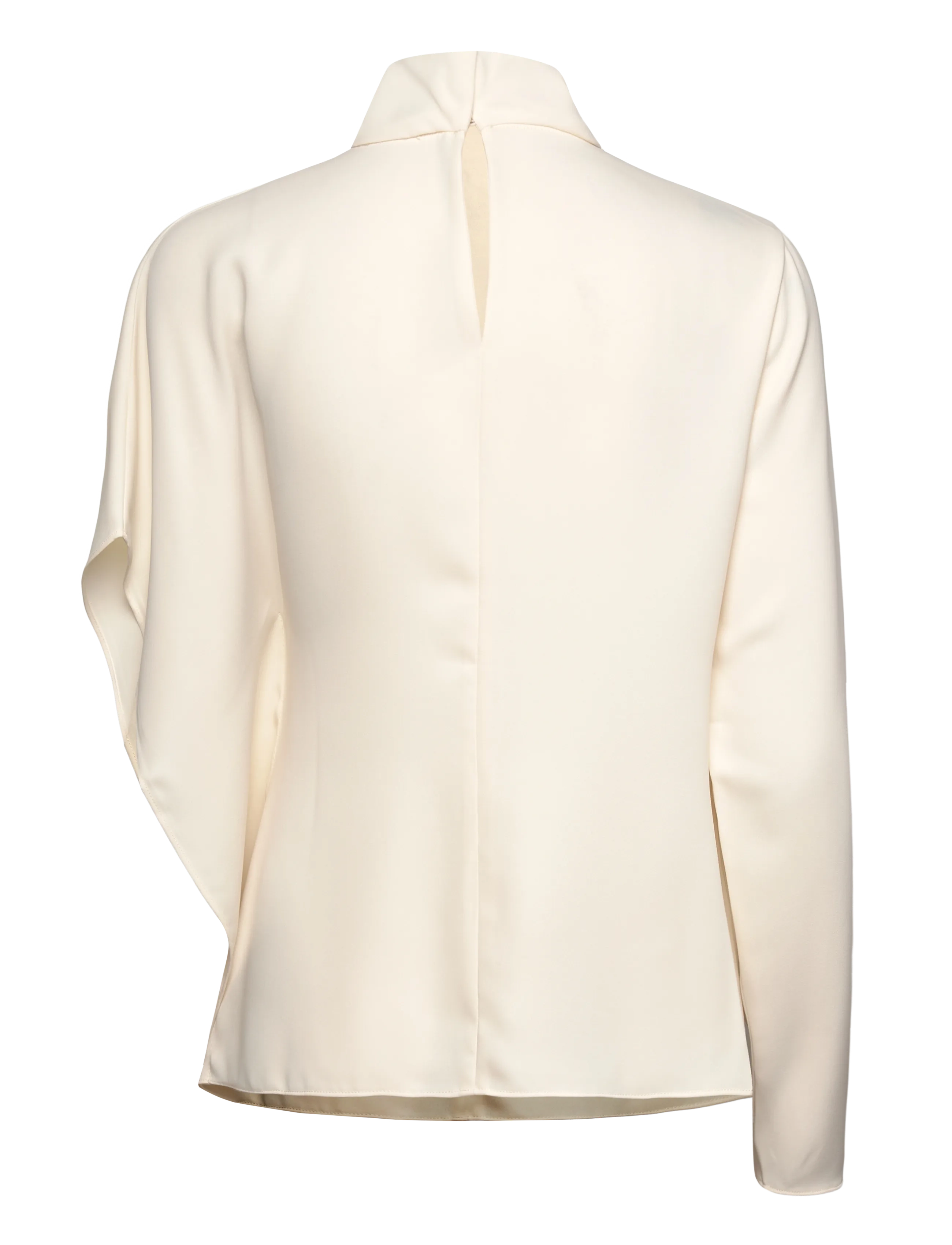 Mango - High-neck blouse with asymmetrical sleeves - långärmade blusar - natural white - 2