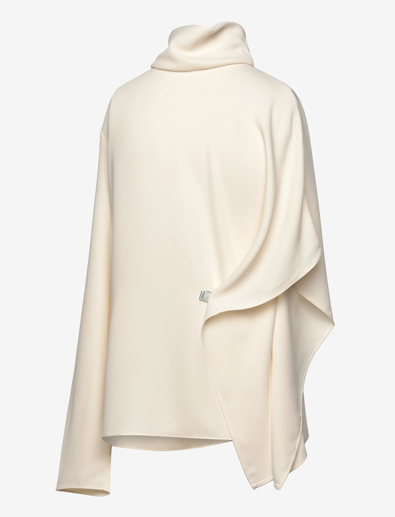 Mango - High-neck blouse with asymmetrical sleeves - långärmade blusar - natural white - 2