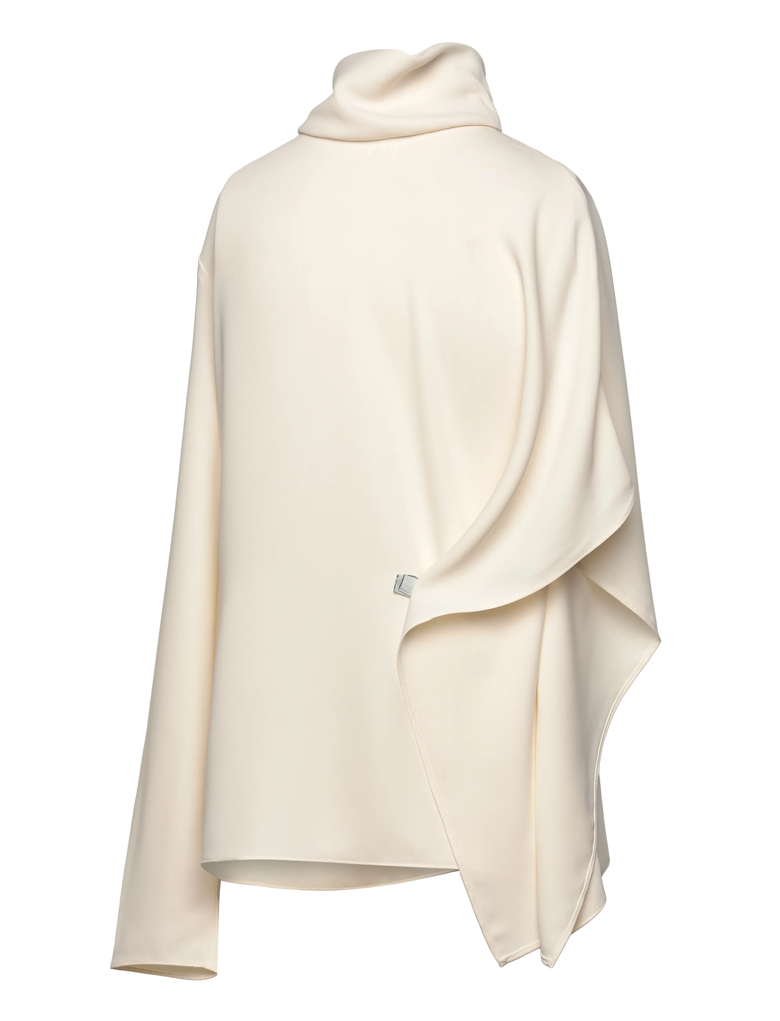 Mango - High-neck blouse with asymmetrical sleeves - långärmade blusar - natural white - 3