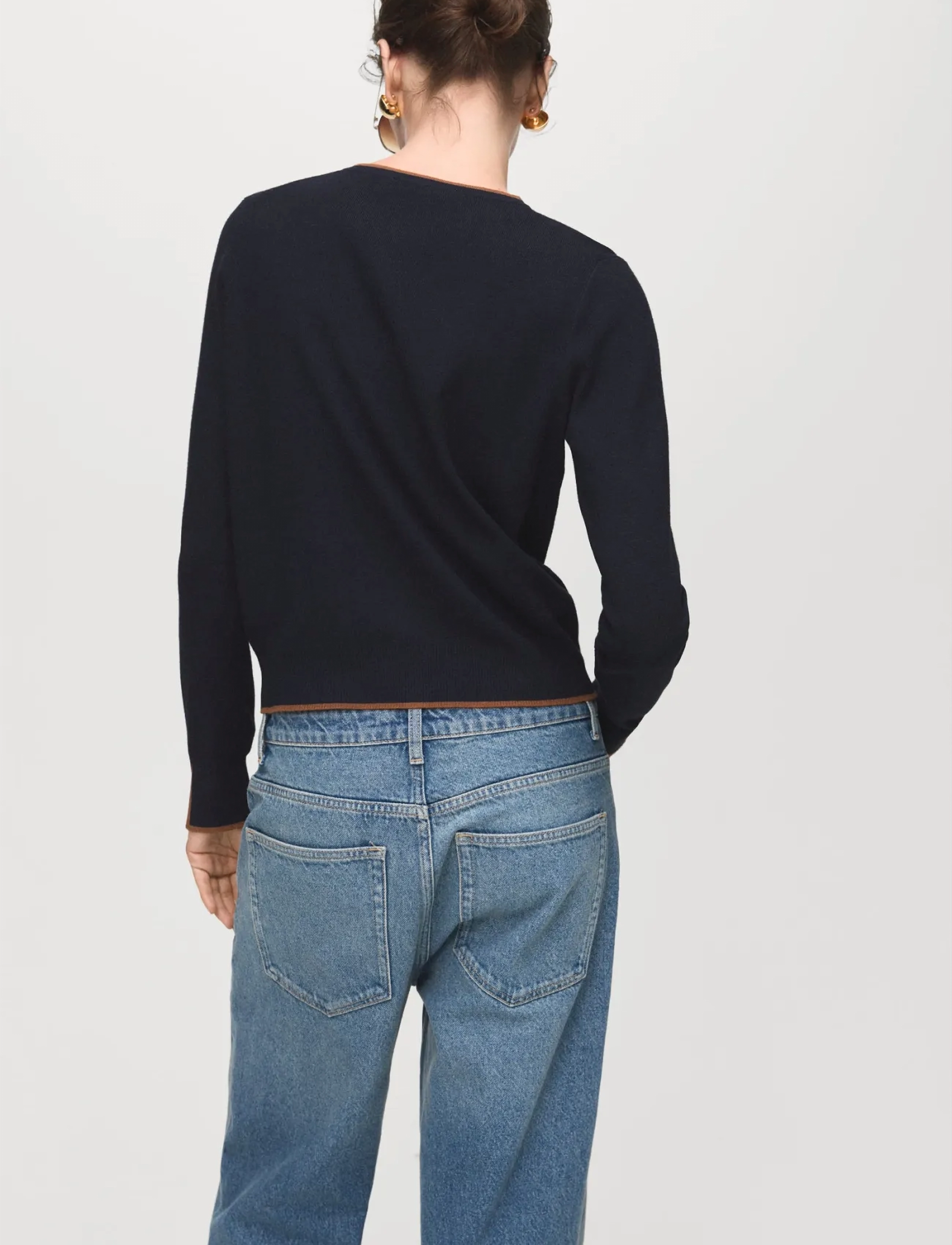 Mango - Cardigan with cuff opening - cardigans - navy - 2