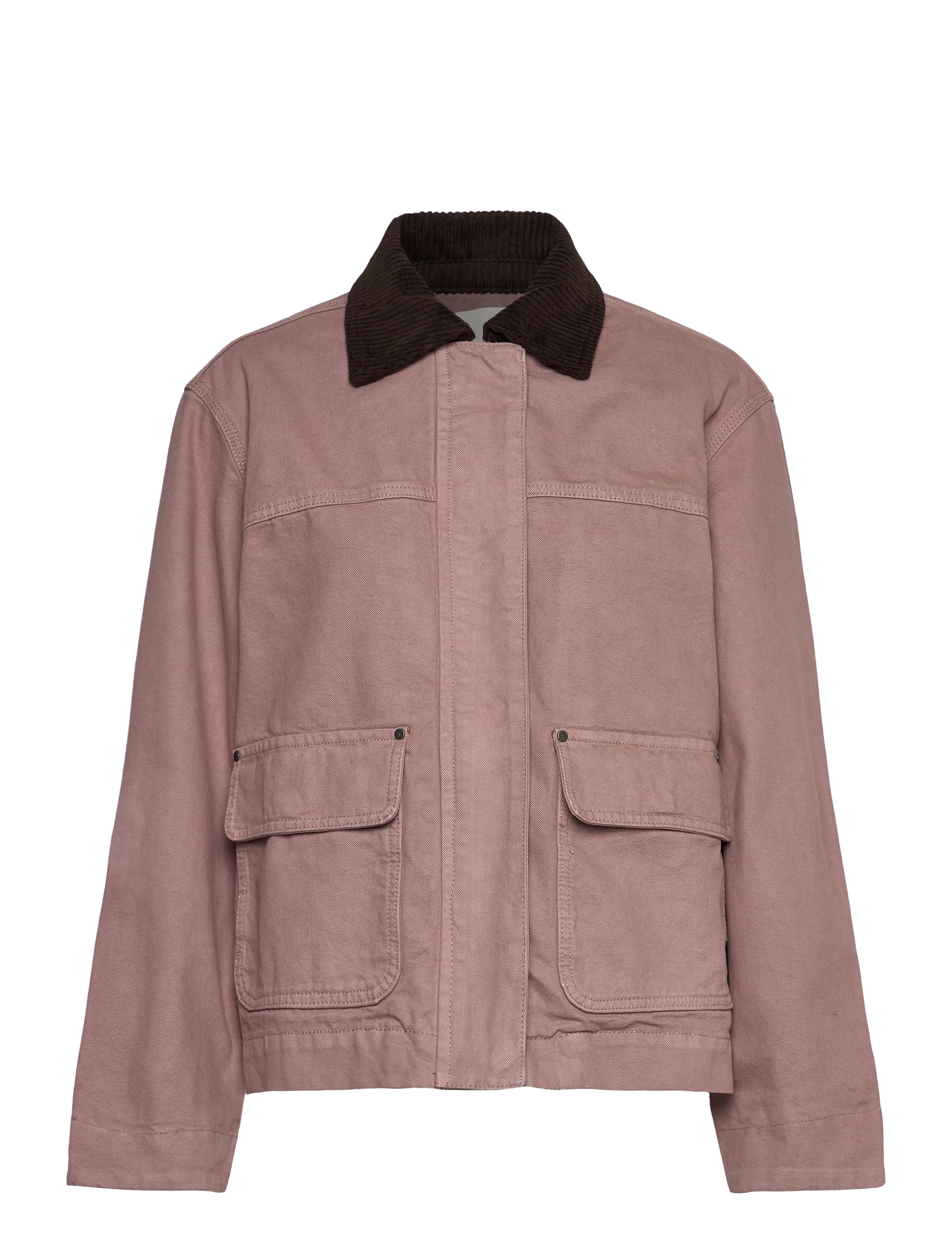 Mango Corduroy collar denim jacket - Jakid ja mantlid - LT-PASTEL PINK / pink/rose