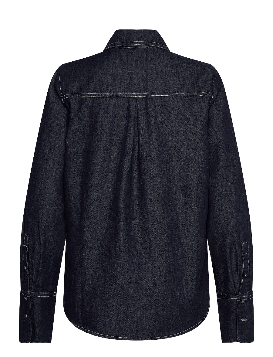 Mango - Denim shirt with seams - denimskjorter - open blue - 2