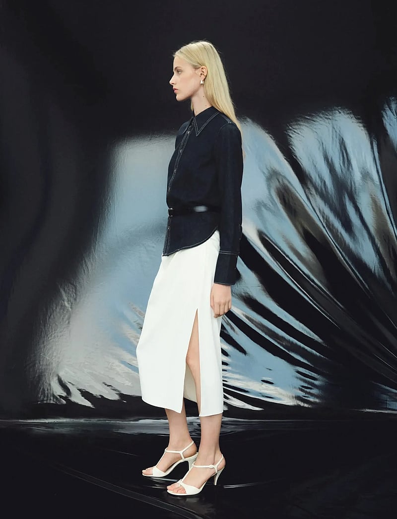 Mango - Denim shirt with seams - jeanshemden - open blue - 0