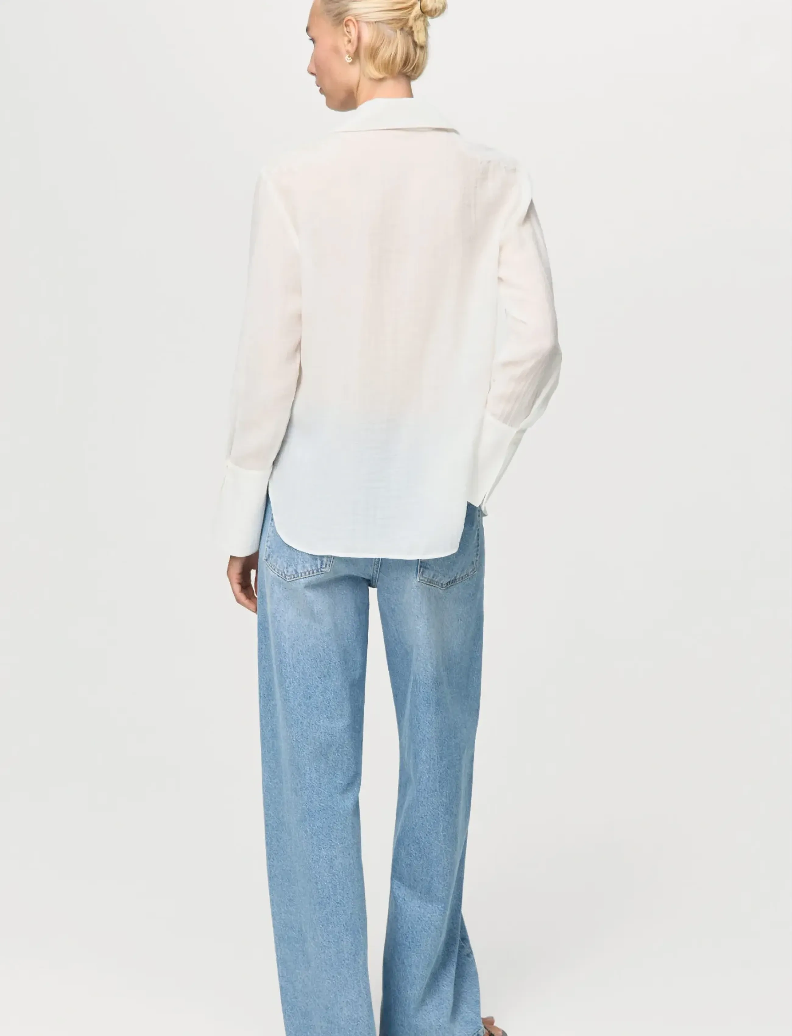 Mango - Lyocell shirt with patches - långärmade skjortor - natural white - 3
