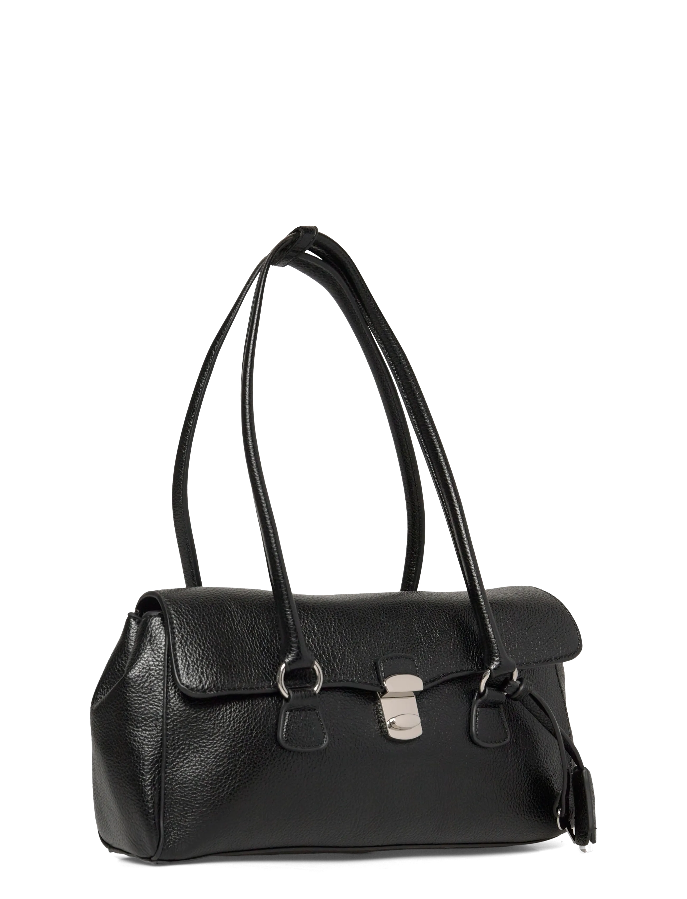 Mango - City shoulder bag with flap - festklær til outlet-priser - black - 3