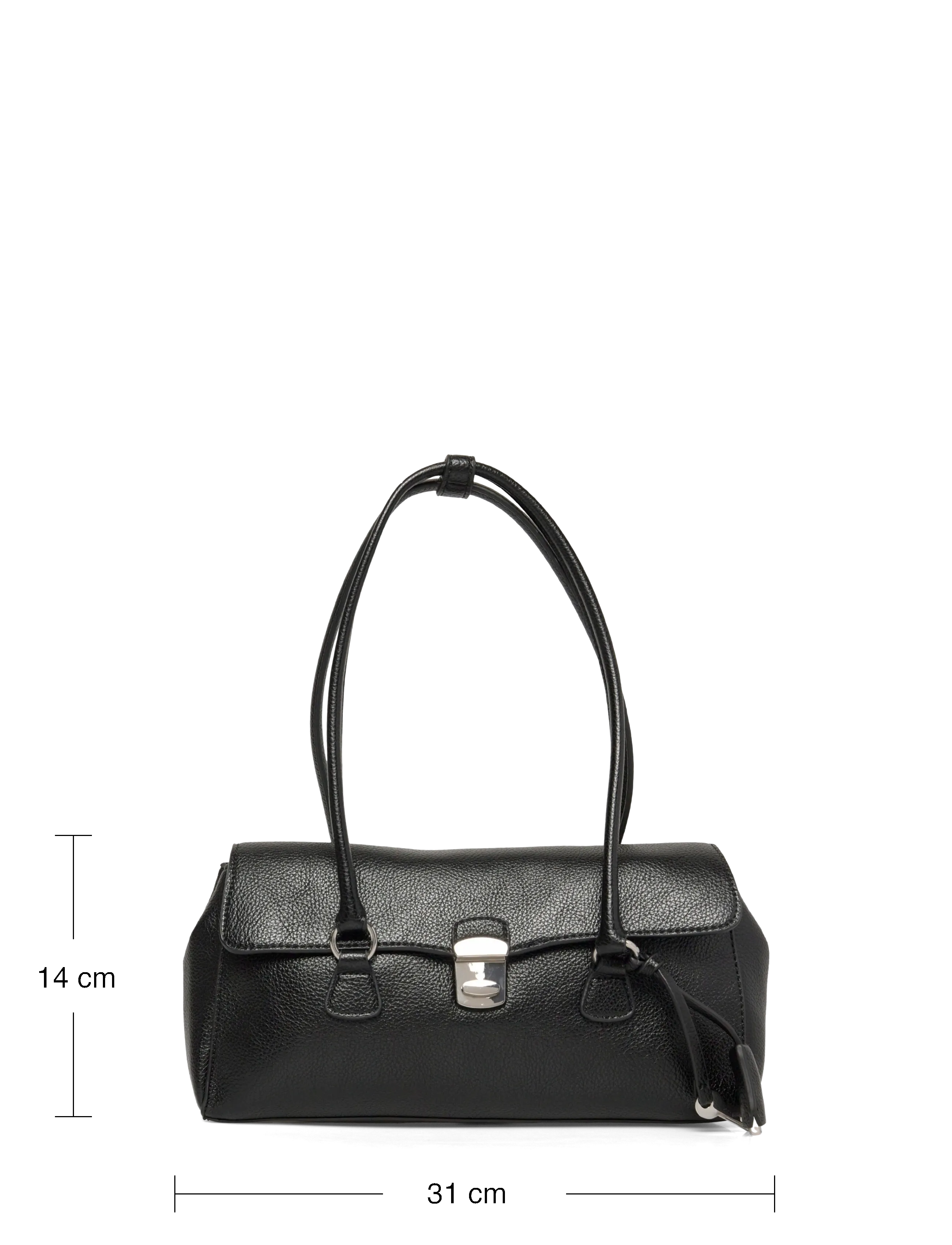 Mango - City shoulder bag with flap - festklær til outlet-priser - black - 4