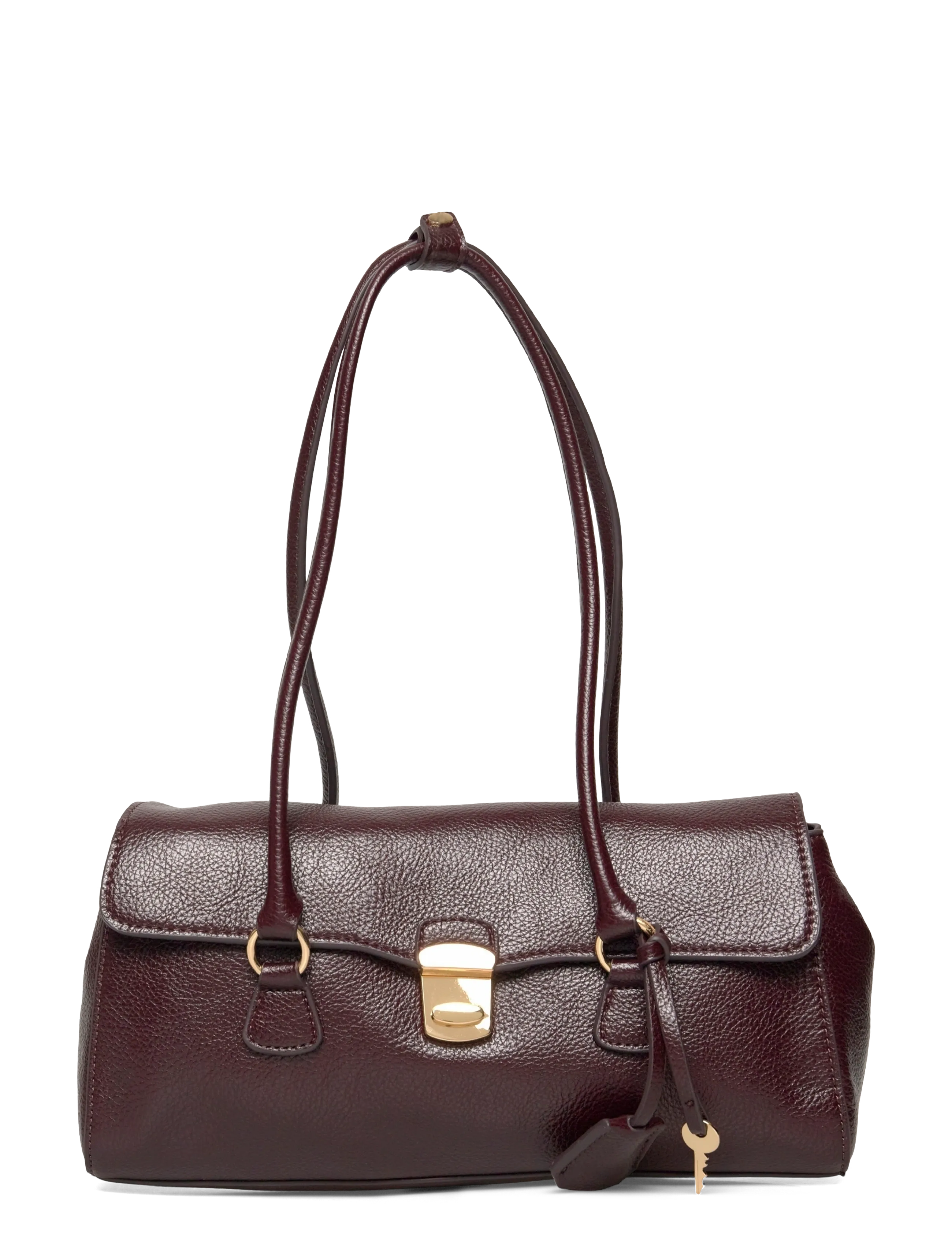 Mango City shoulder bag with flap - Väskor - DARK RED / burgundy