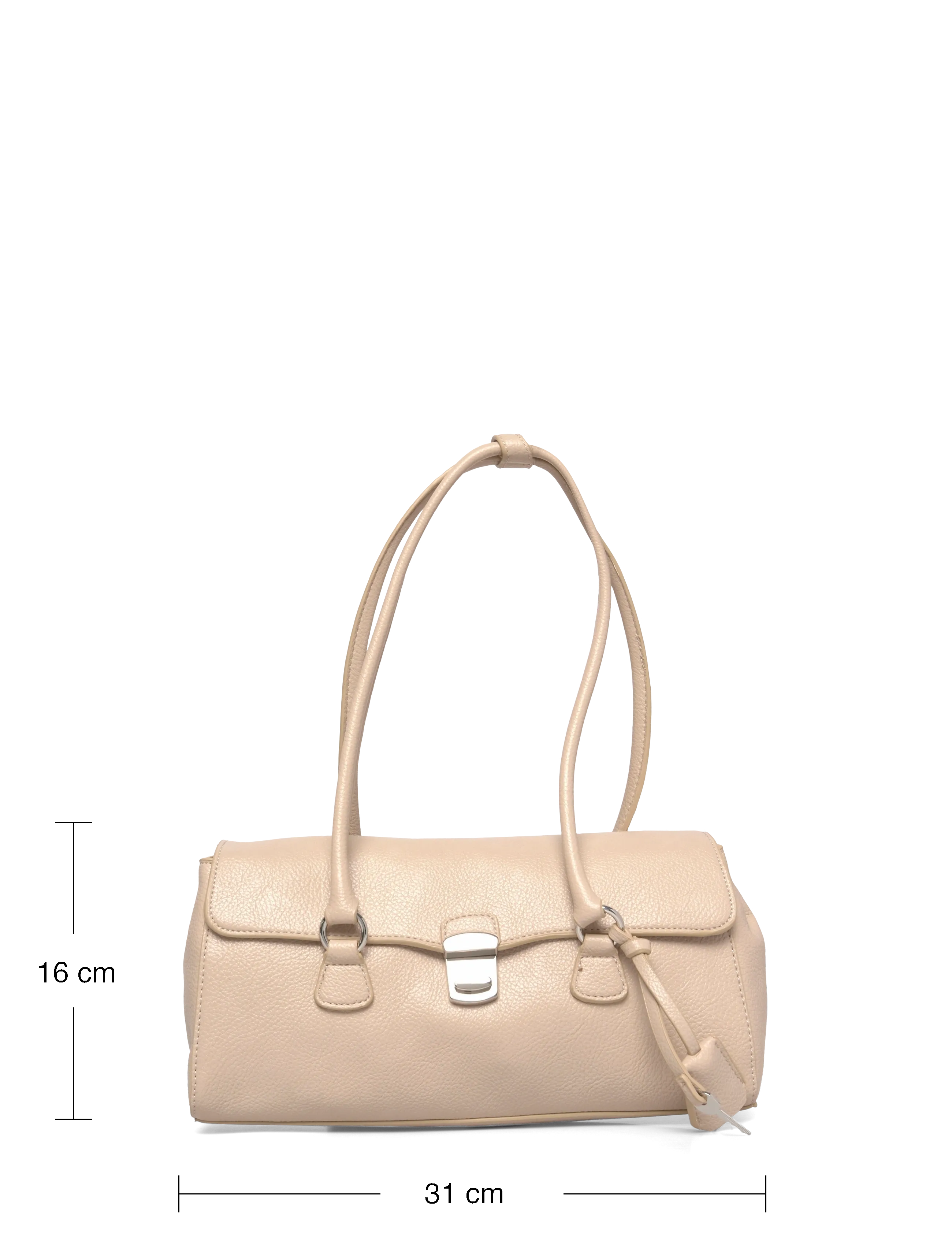 Mango - City shoulder bag with flap - festmode zu outlet-preisen - natural white - 3