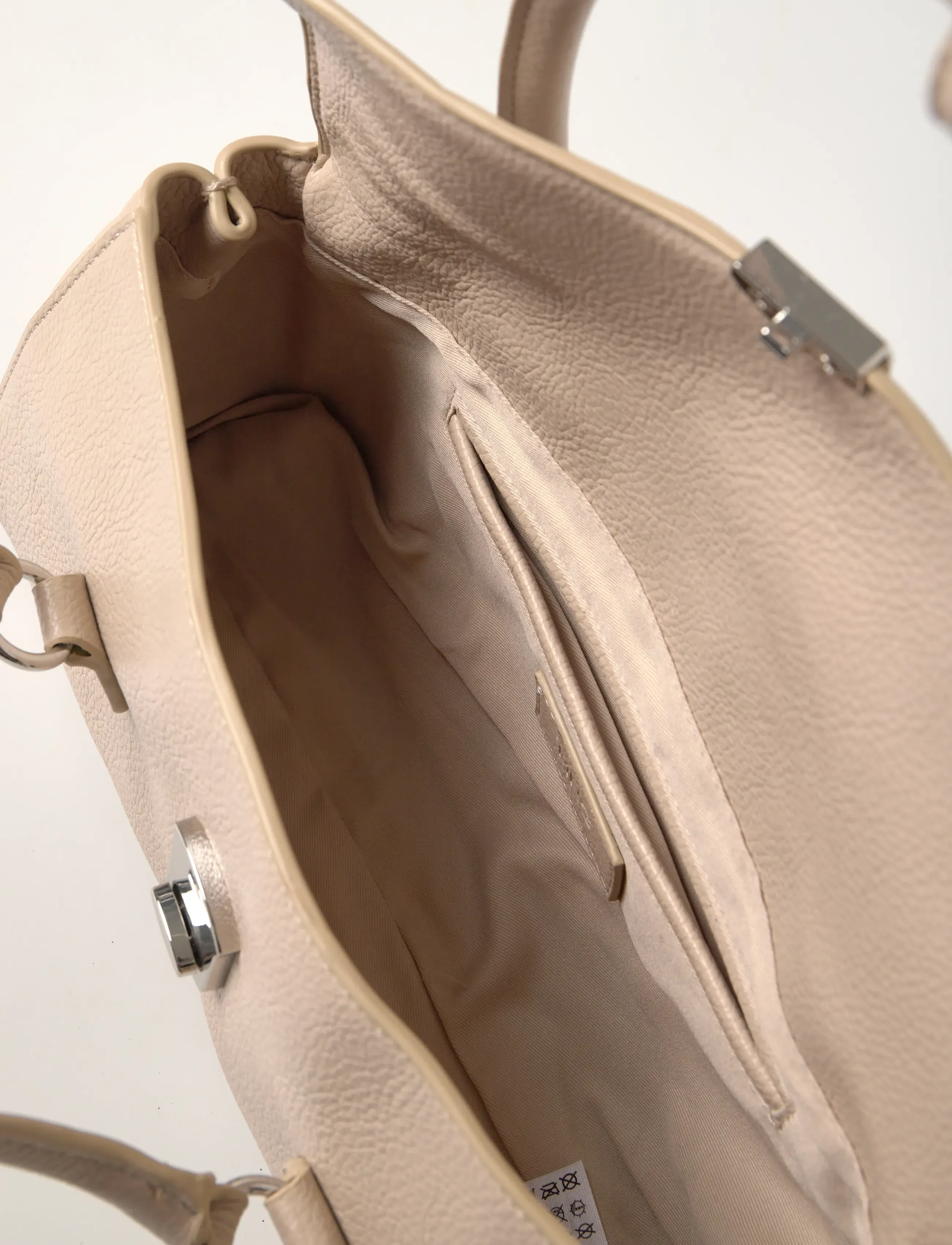Mango - City shoulder bag with flap - festmode zu outlet-preisen - natural white - 4