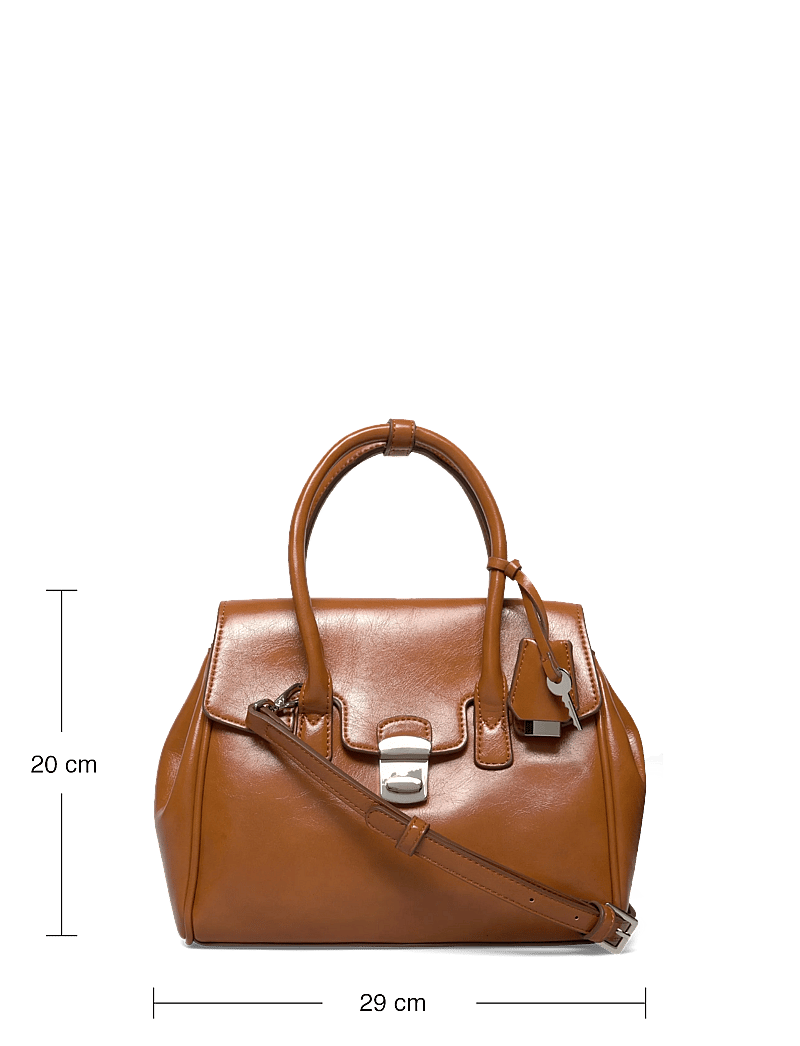 Mango - Small city handbag with flap - speciella tillfällen - dark brown - 4