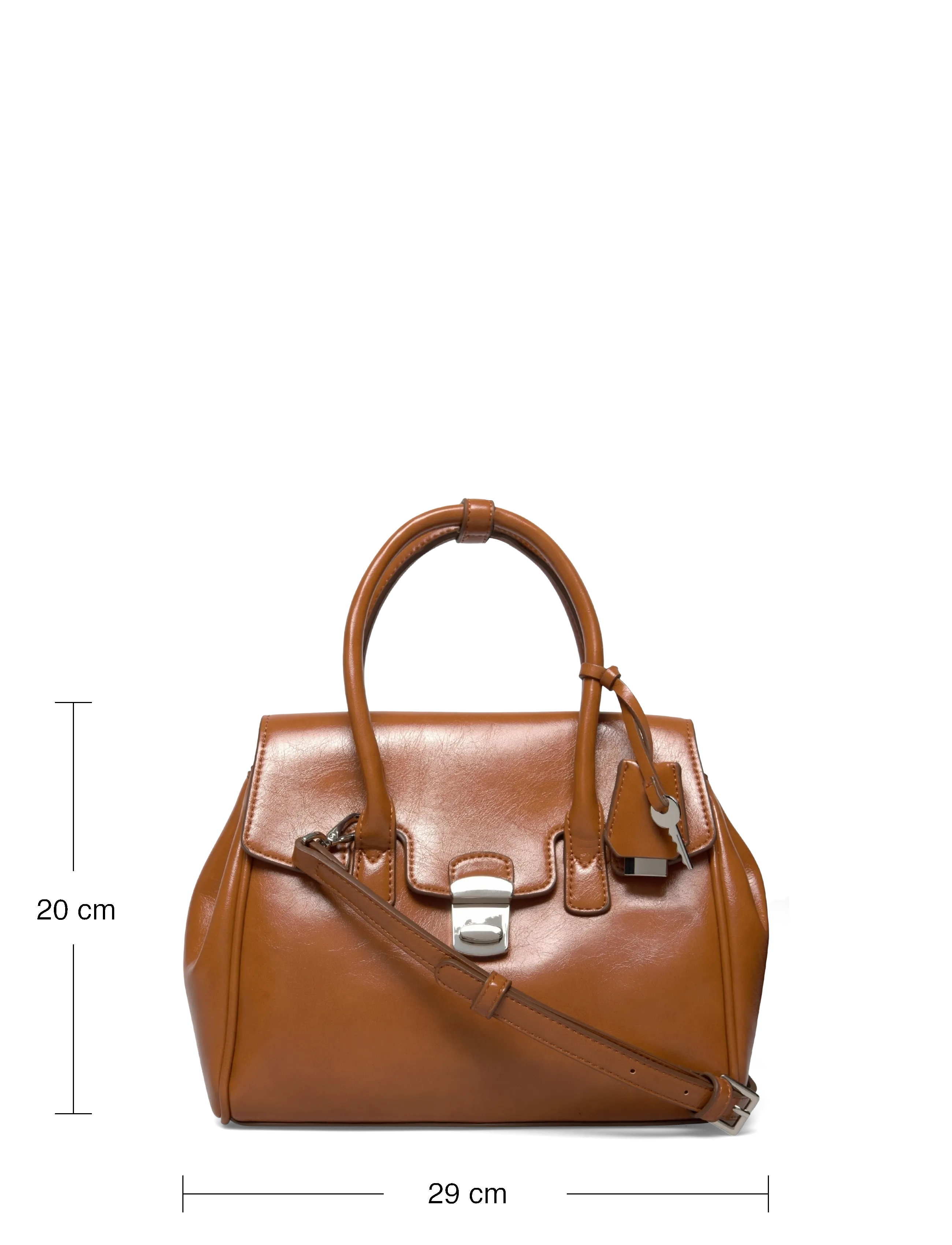 Mango - Small city handbag with flap - festtøj til outletpriser - dark brown - 4
