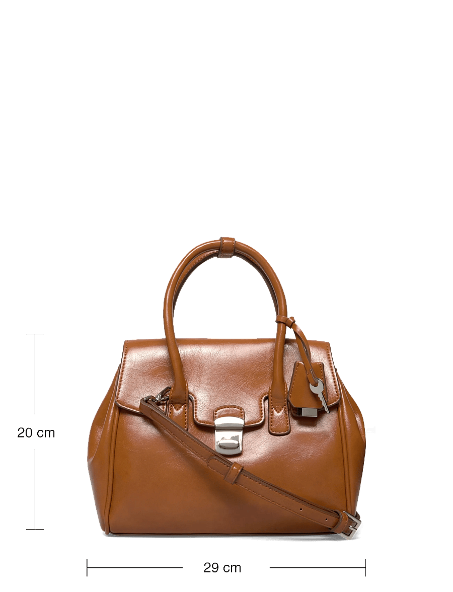 Mango - Small city handbag with flap - handväskor - dark brown - 4