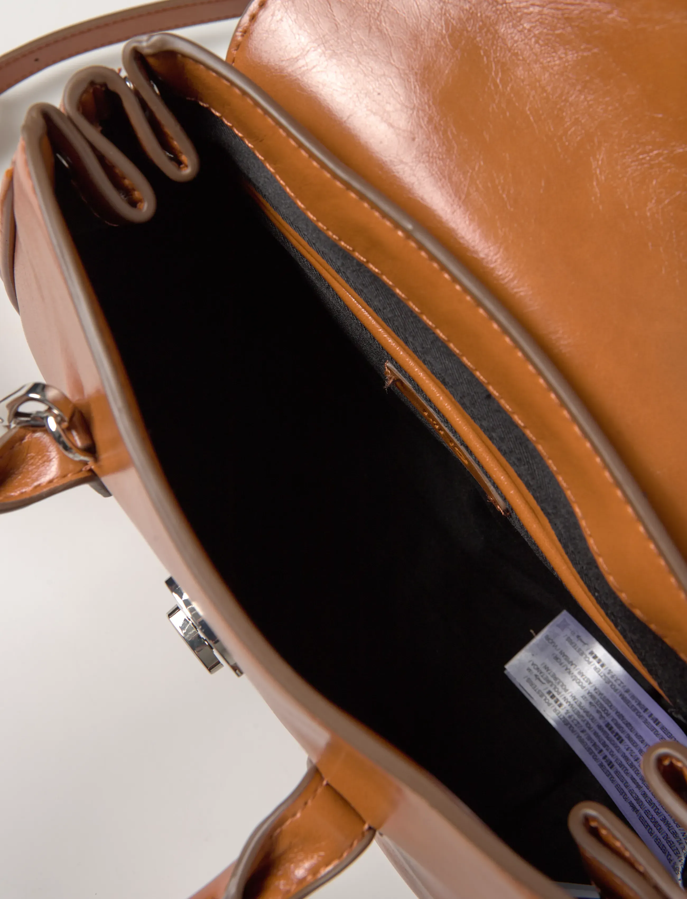 Mango - Small city handbag with flap - festtøj til outletpriser - dark brown - 5