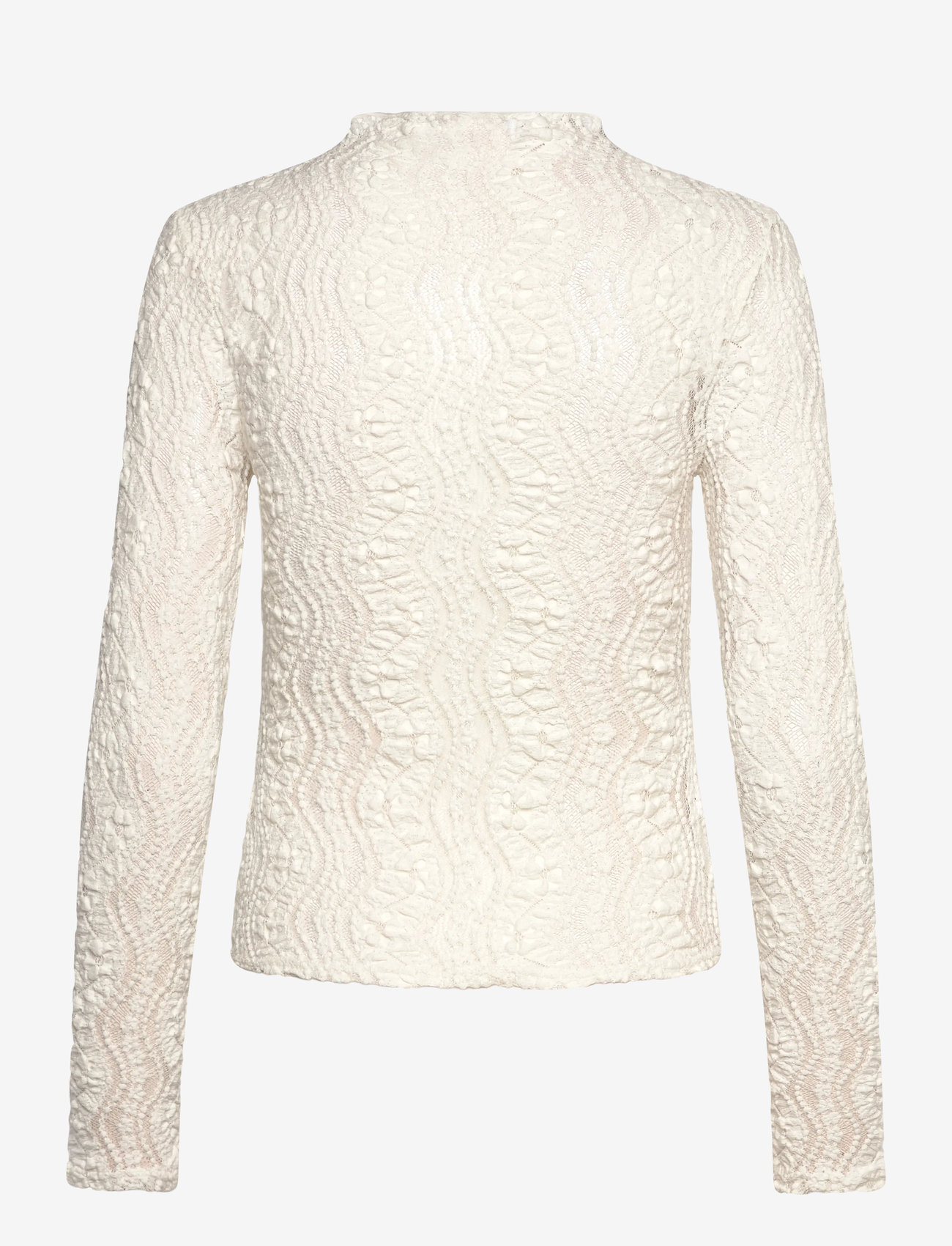 Mango - Openwork sweater with perkins collar - efterårstøj - natural white - 2