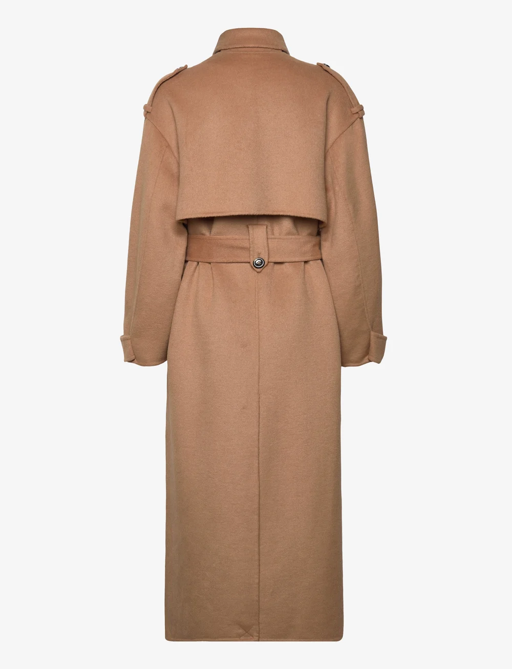 Mango - Double-breasted wool coat - trenchcoats - medium brown - 1