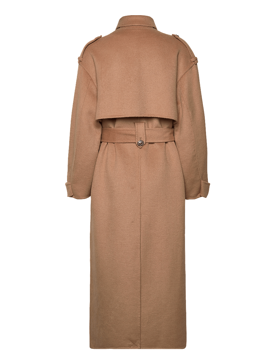 Mango - Double-breasted wool coat - vinterjakker - medium brown - 2