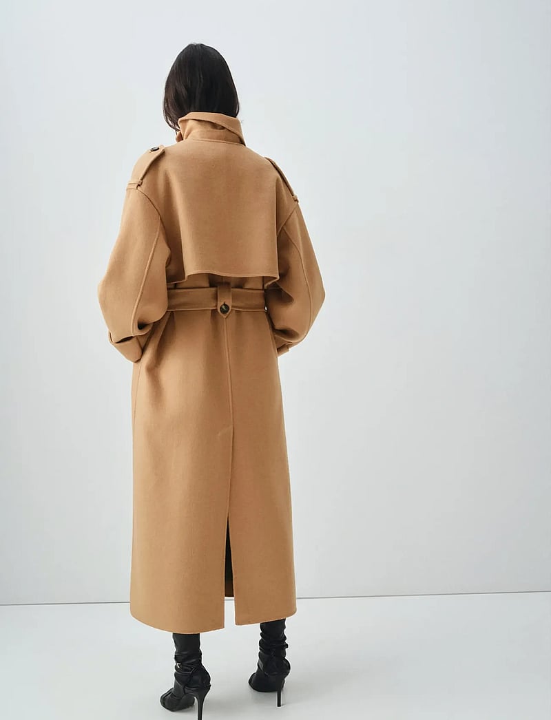 Mango - Double-breasted wool coat - winterjacken - medium brown - 4