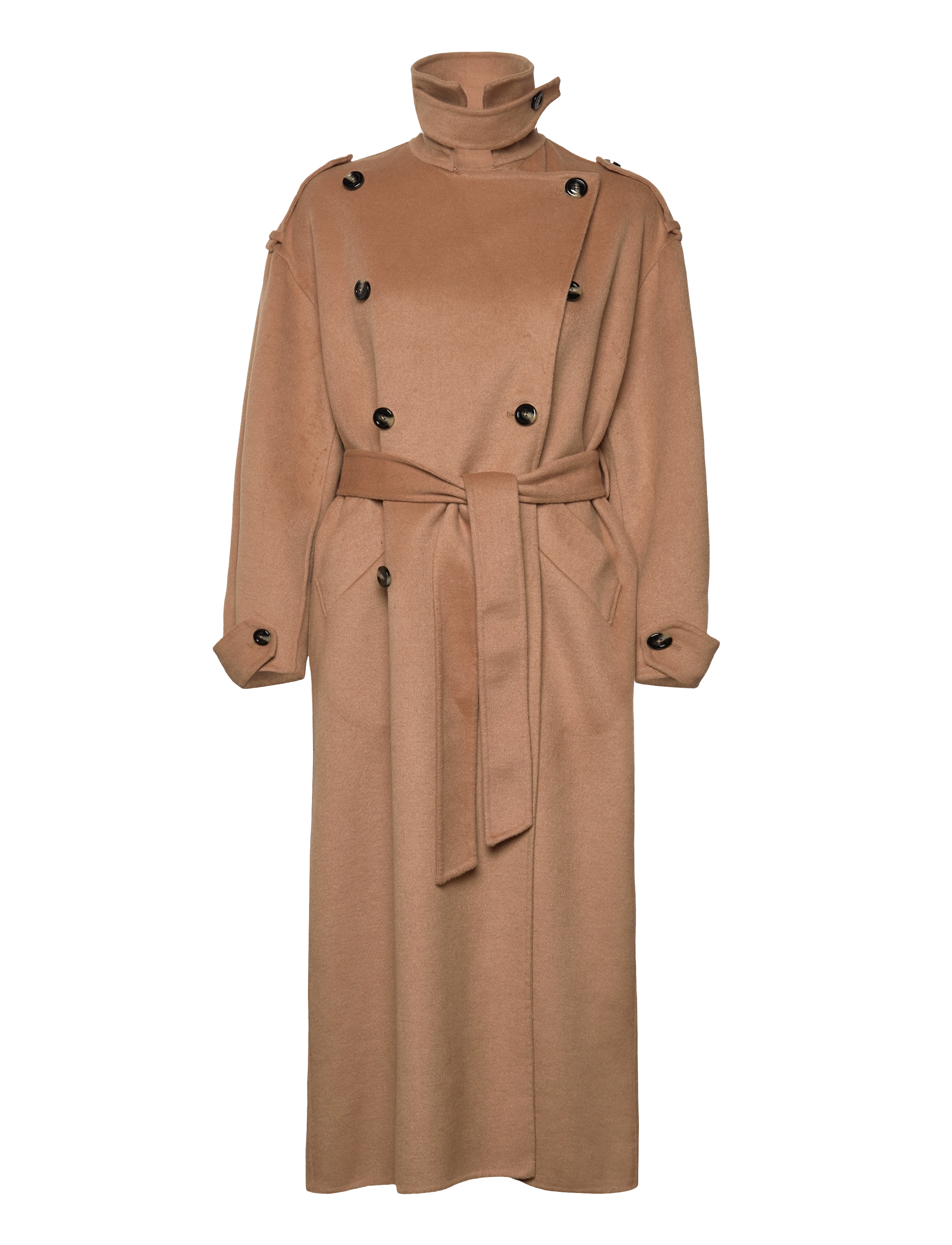 Mango - Double-breasted wool coat - vinterjakker - medium brown - 3