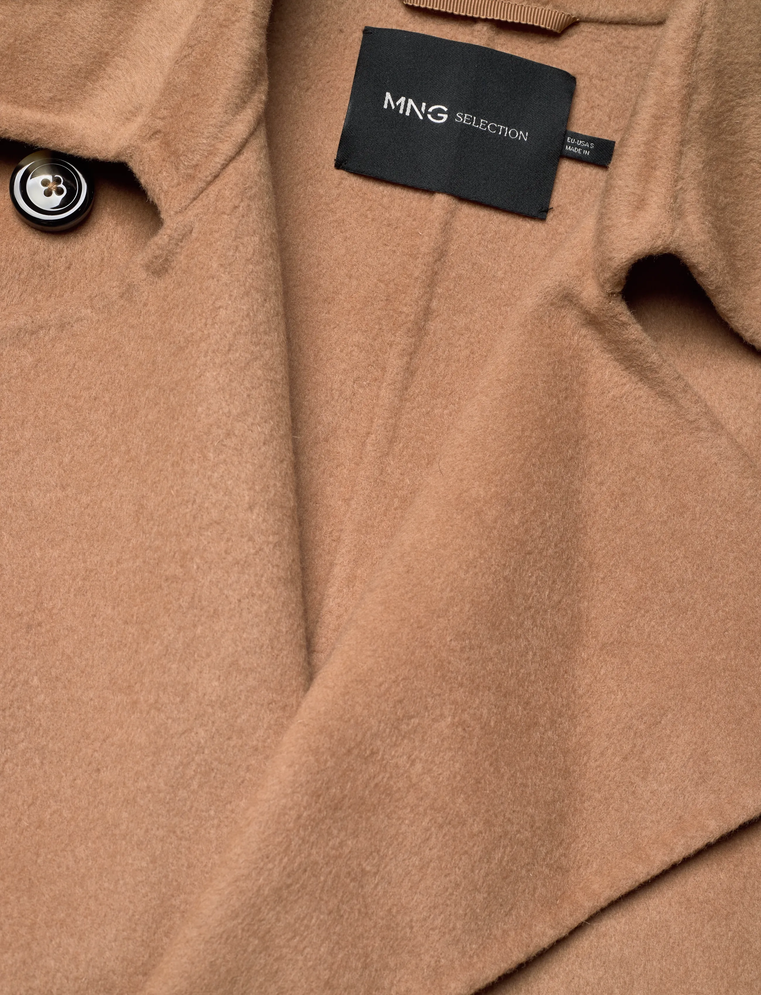 Mango - Double-breasted wool coat - vinterjakker - medium brown - 5