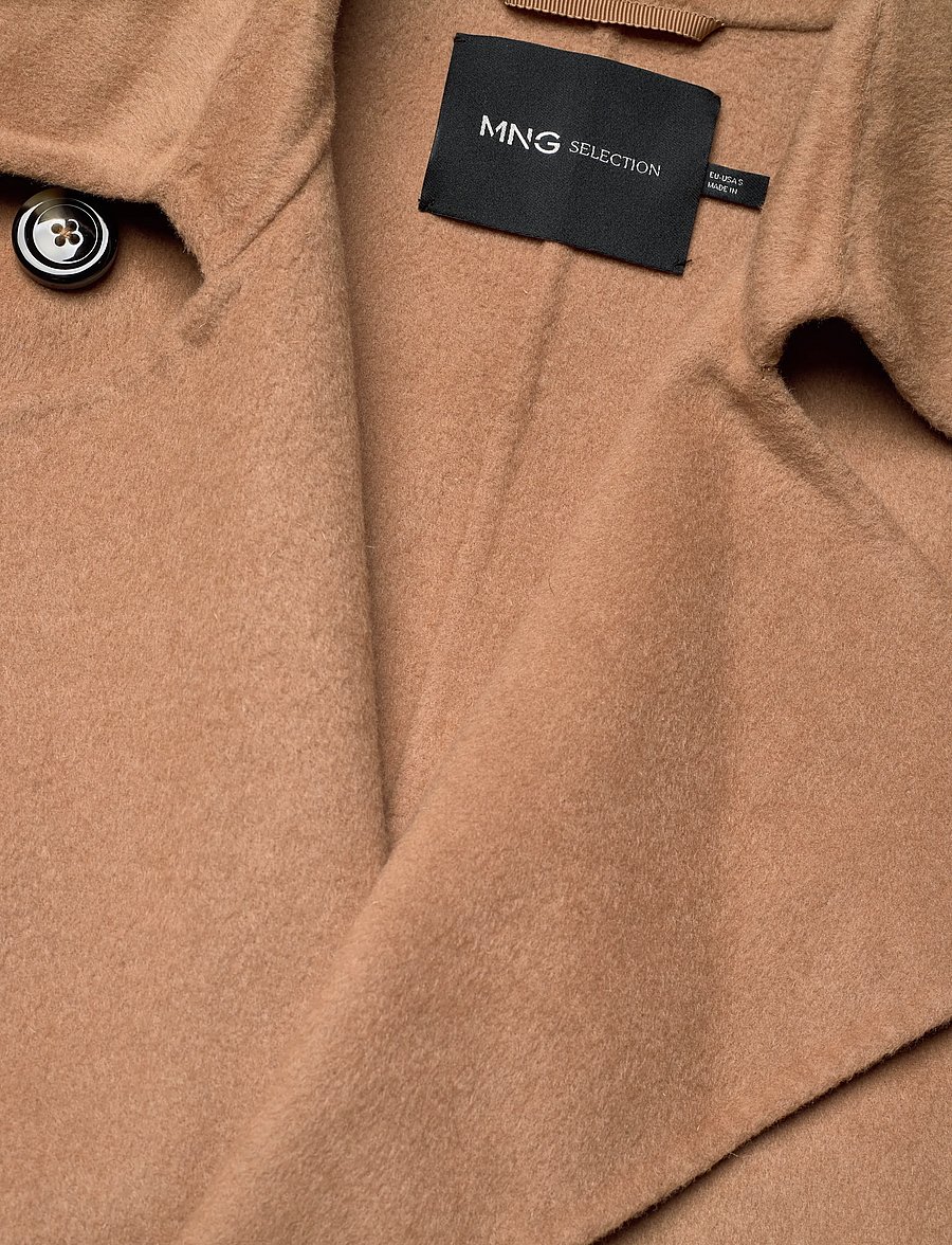 Mango - Double-breasted wool coat - vinterjakker - medium brown - 5