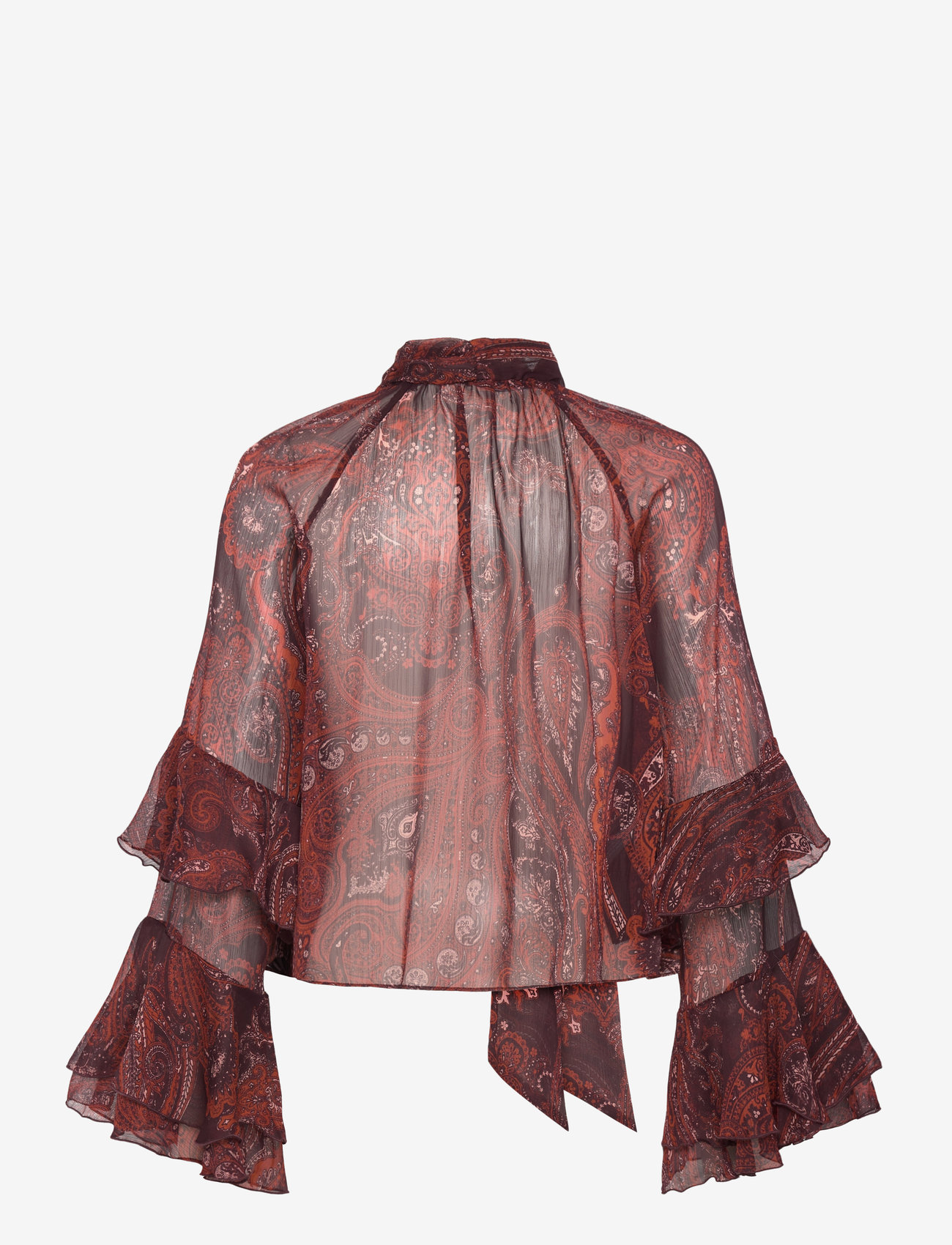 Mango - Paisley print blouse - långärmade blusar - rust - copper - 2