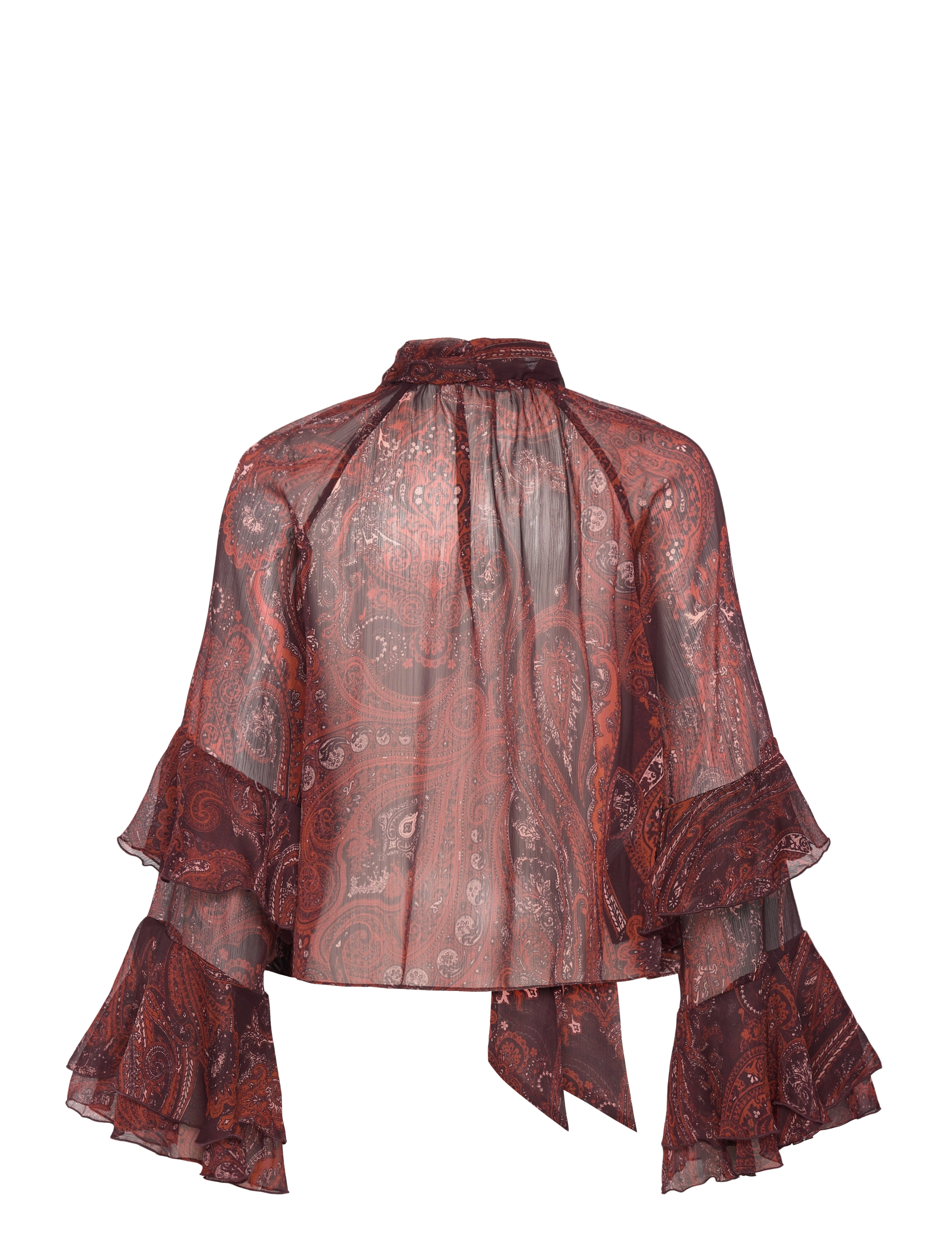 Mango - Paisley print blouse - langärmlige blusen - rust - copper - 2
