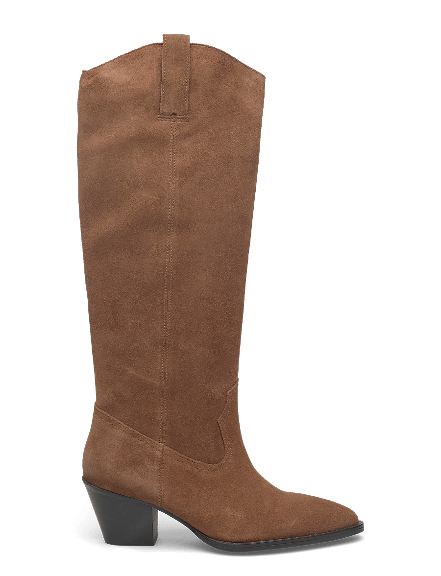 Mango - Heeled leather boots - knähöga stövlar - medium brown - 2