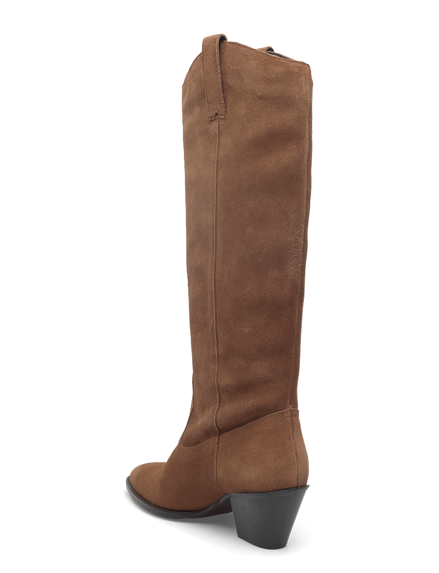 Mango - Heeled leather boots - knähöga stövlar - medium brown - 3