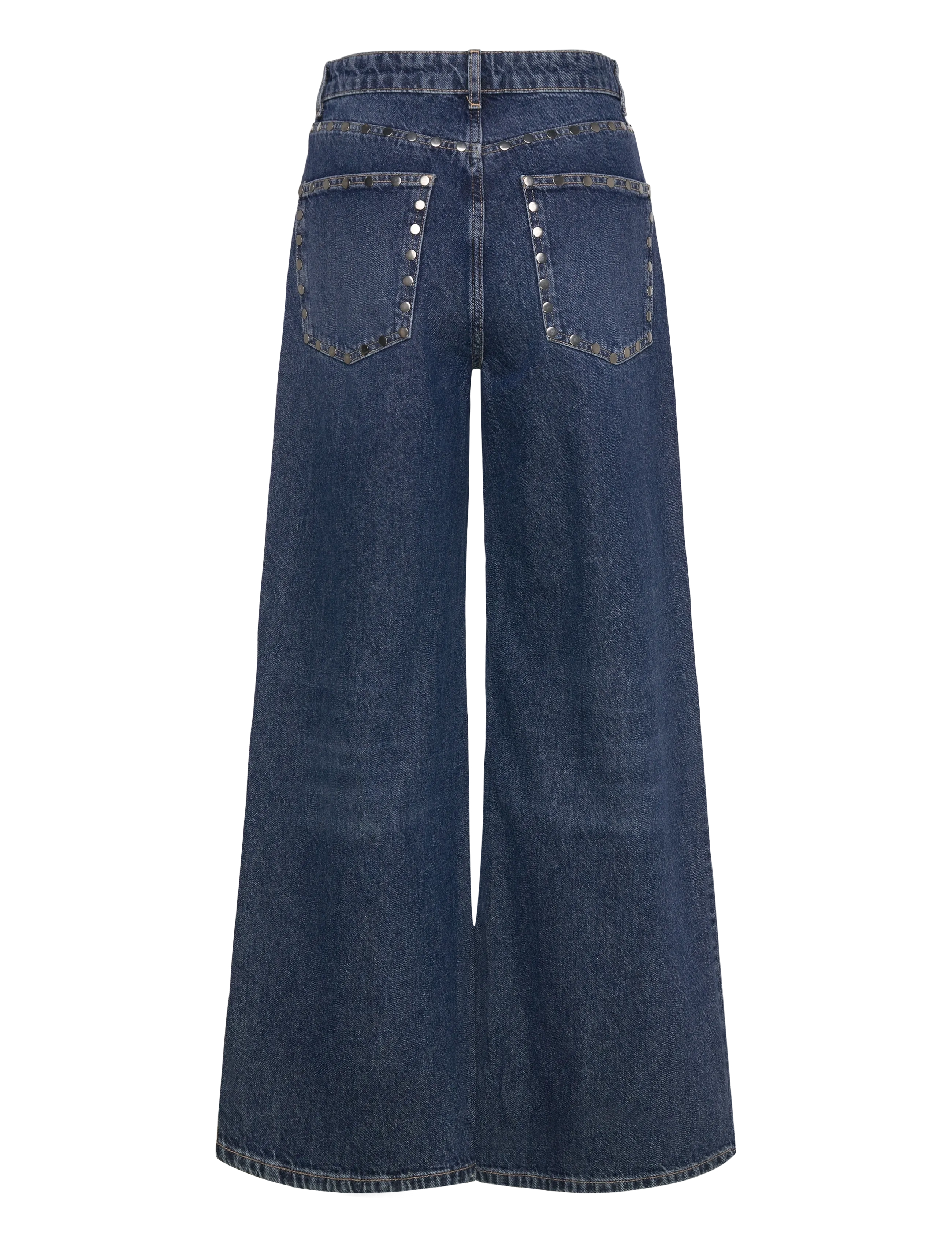Mango - Wide leg studded jeans - hosen mit weitem bein - open blue - 2