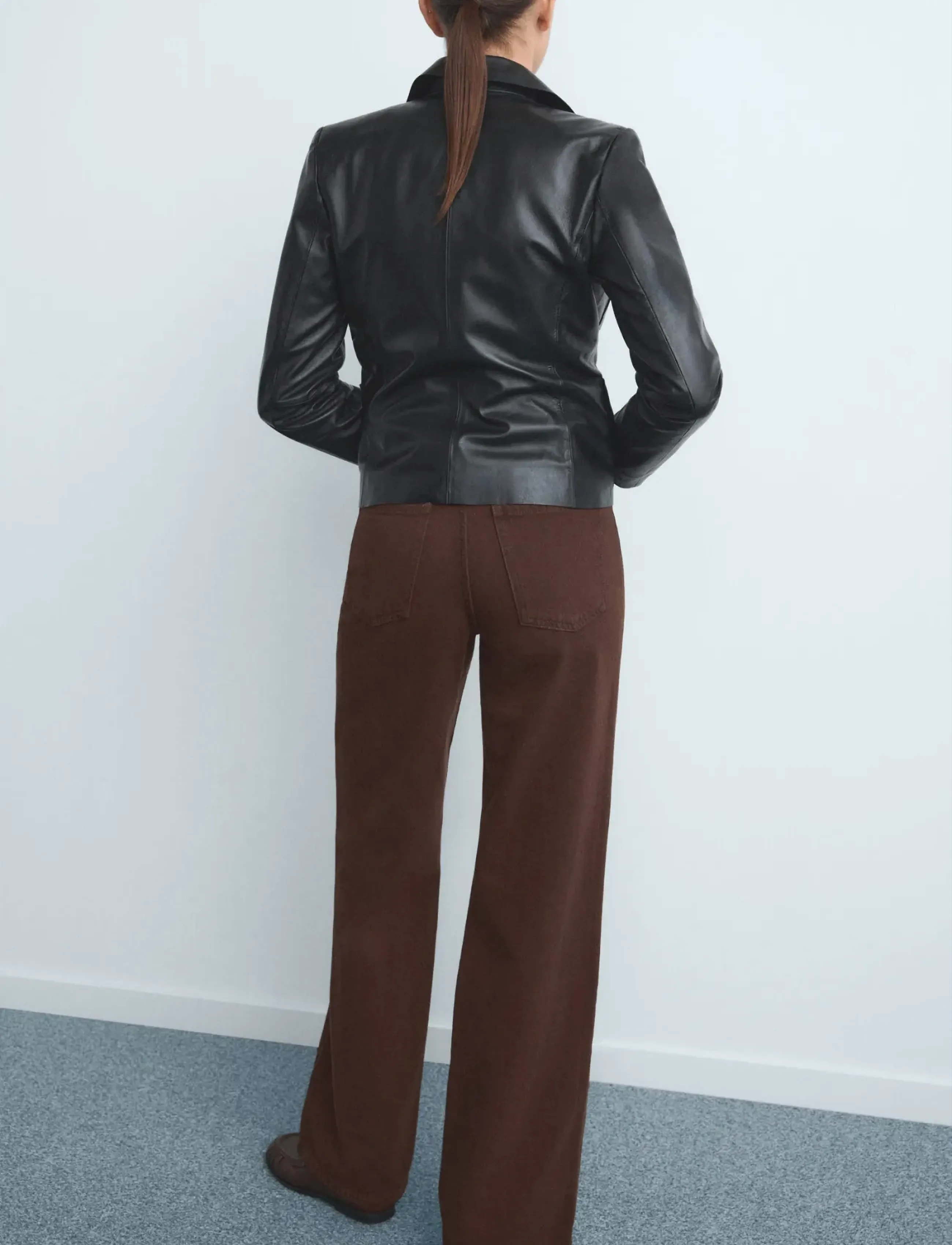 Mango - Danila high-waisted wide leg jeans - brede jeans - dark brown - 3
