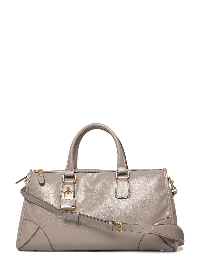 Mango - Shiny handbag with handles - speciella tillfällen - grey - 0