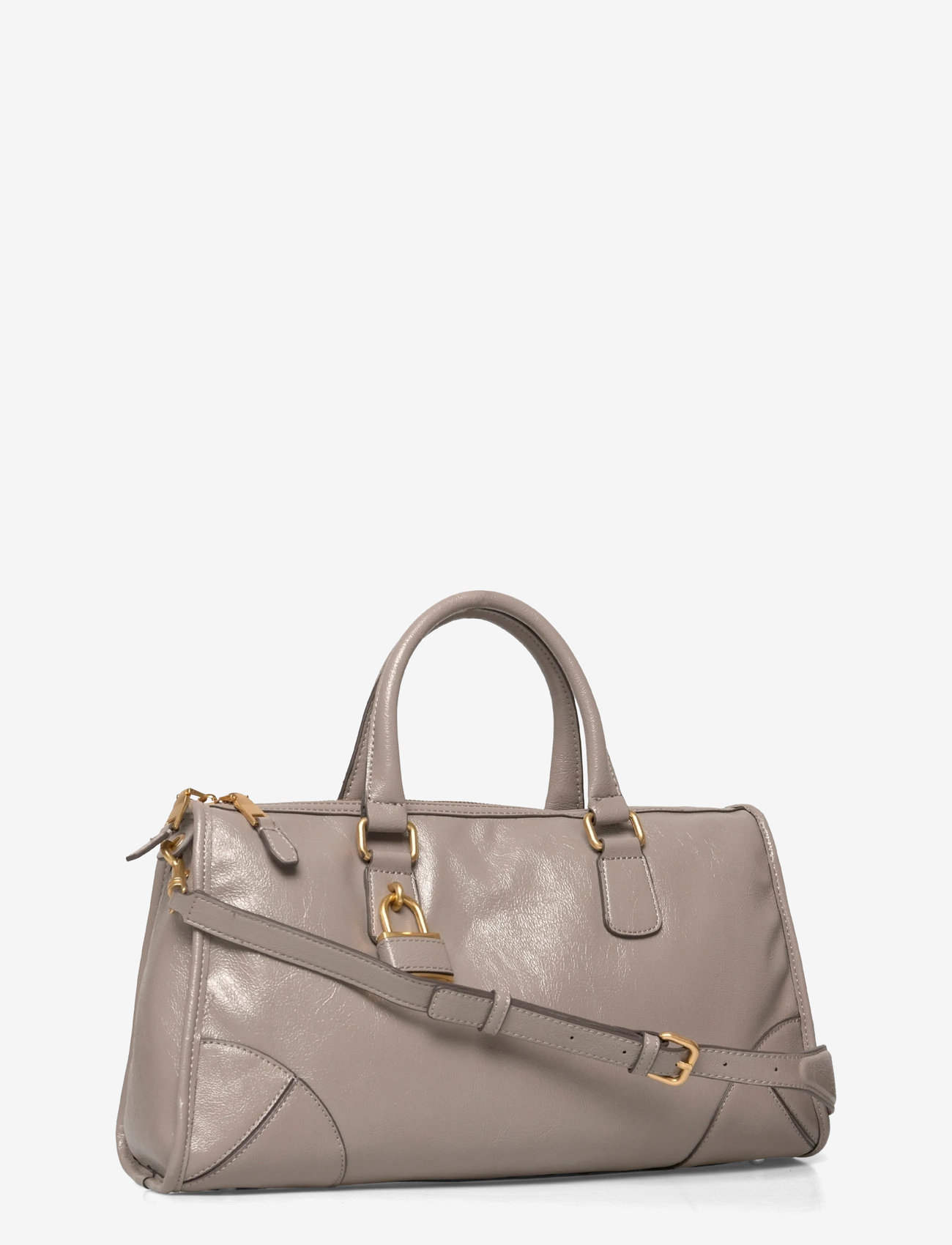 Mango - Shiny handbag with handles - speciella tillfällen - grey - 2