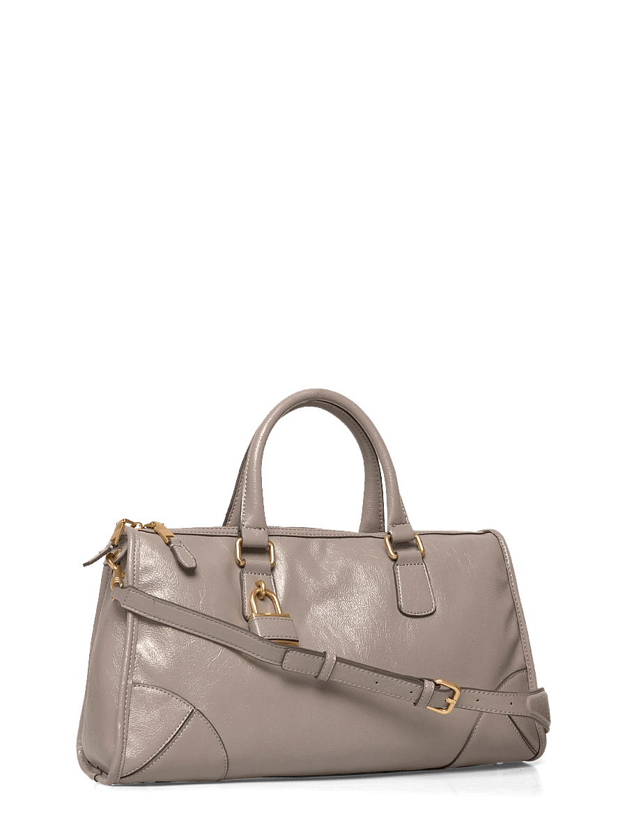 Mango - Shiny handbag with handles - besondere anlässe - grey - 3