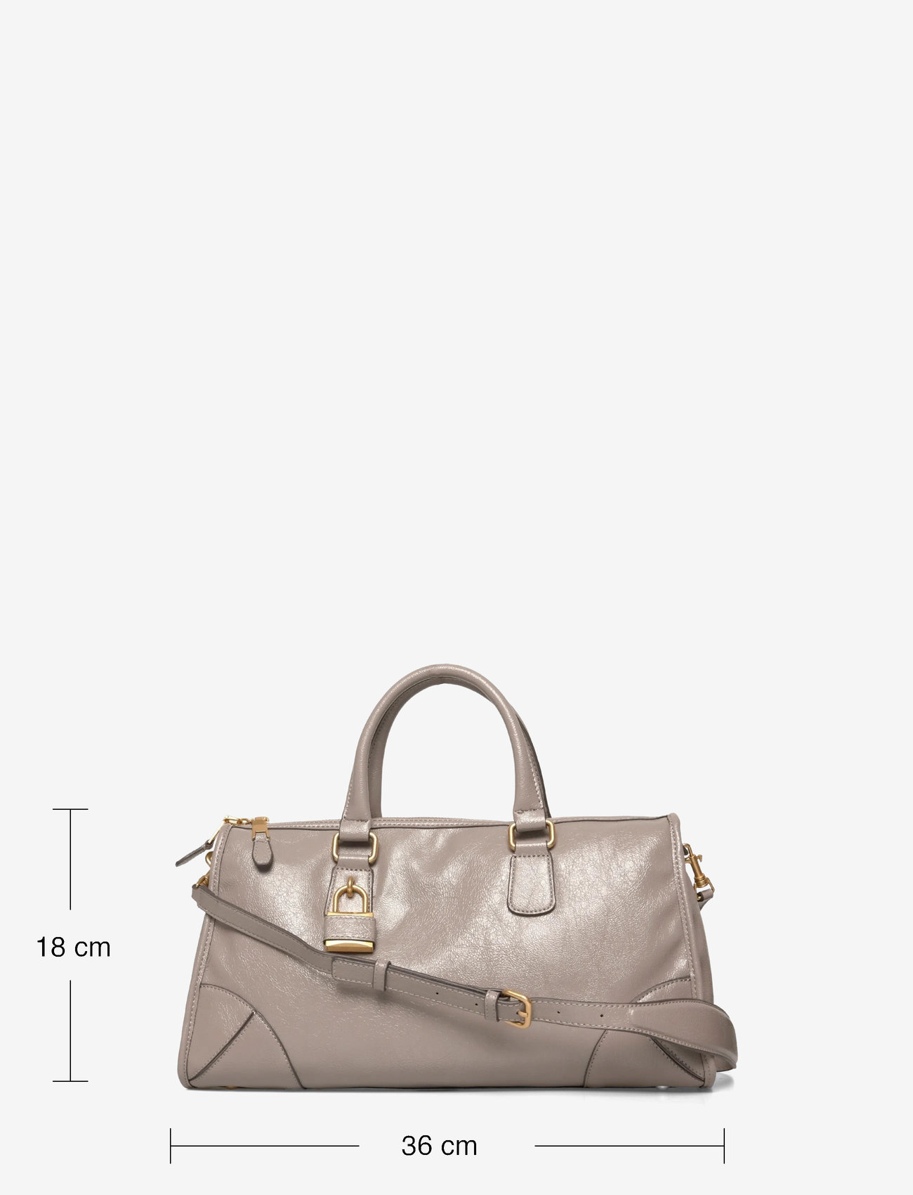 Mango - Shiny handbag with handles - speciella tillfällen - grey - 3