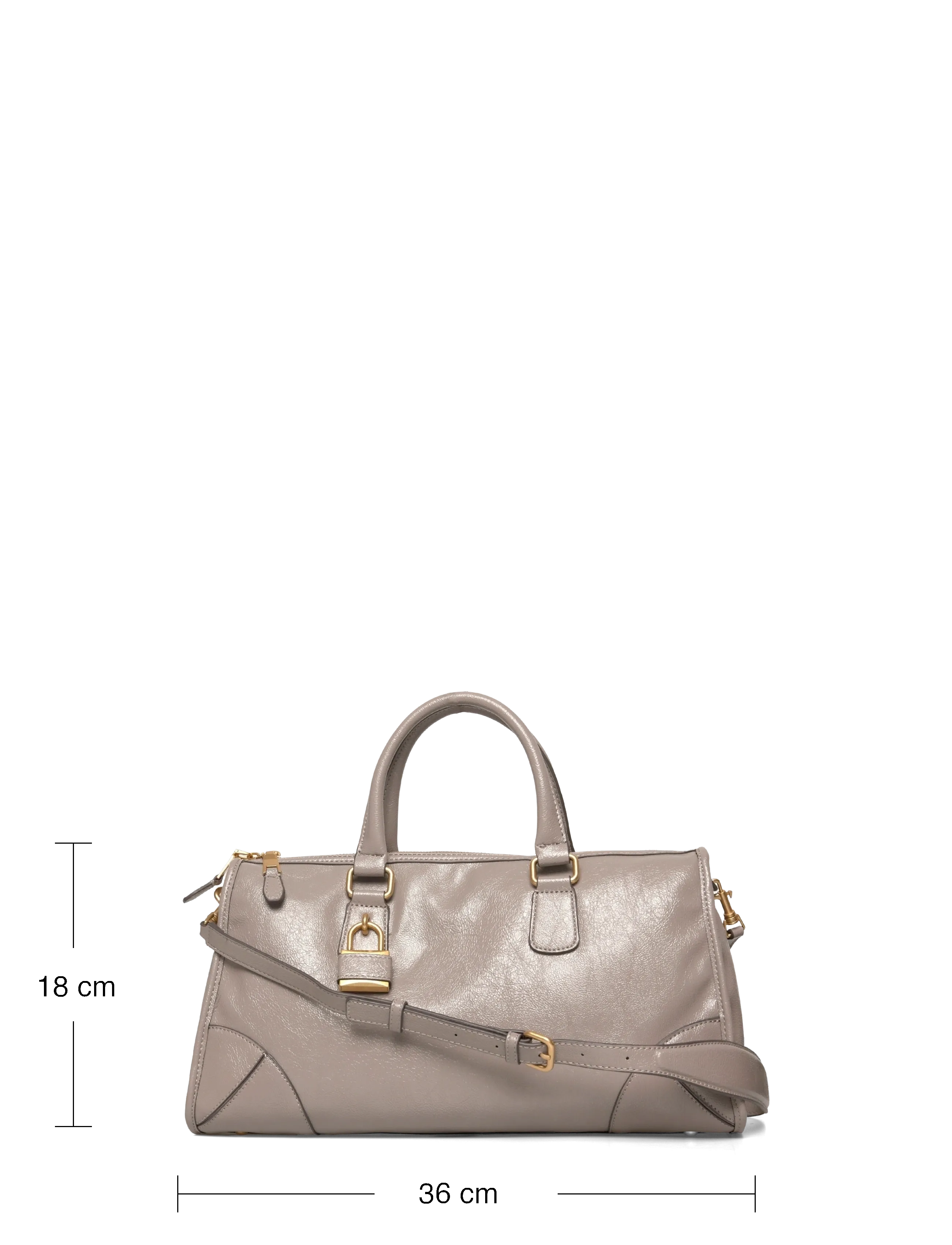 Mango - Shiny handbag with handles - födelsedagspresenter - grey - 4
