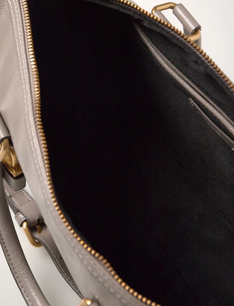 Mango - Shiny handbag with handles - speciella tillfällen - grey - 4