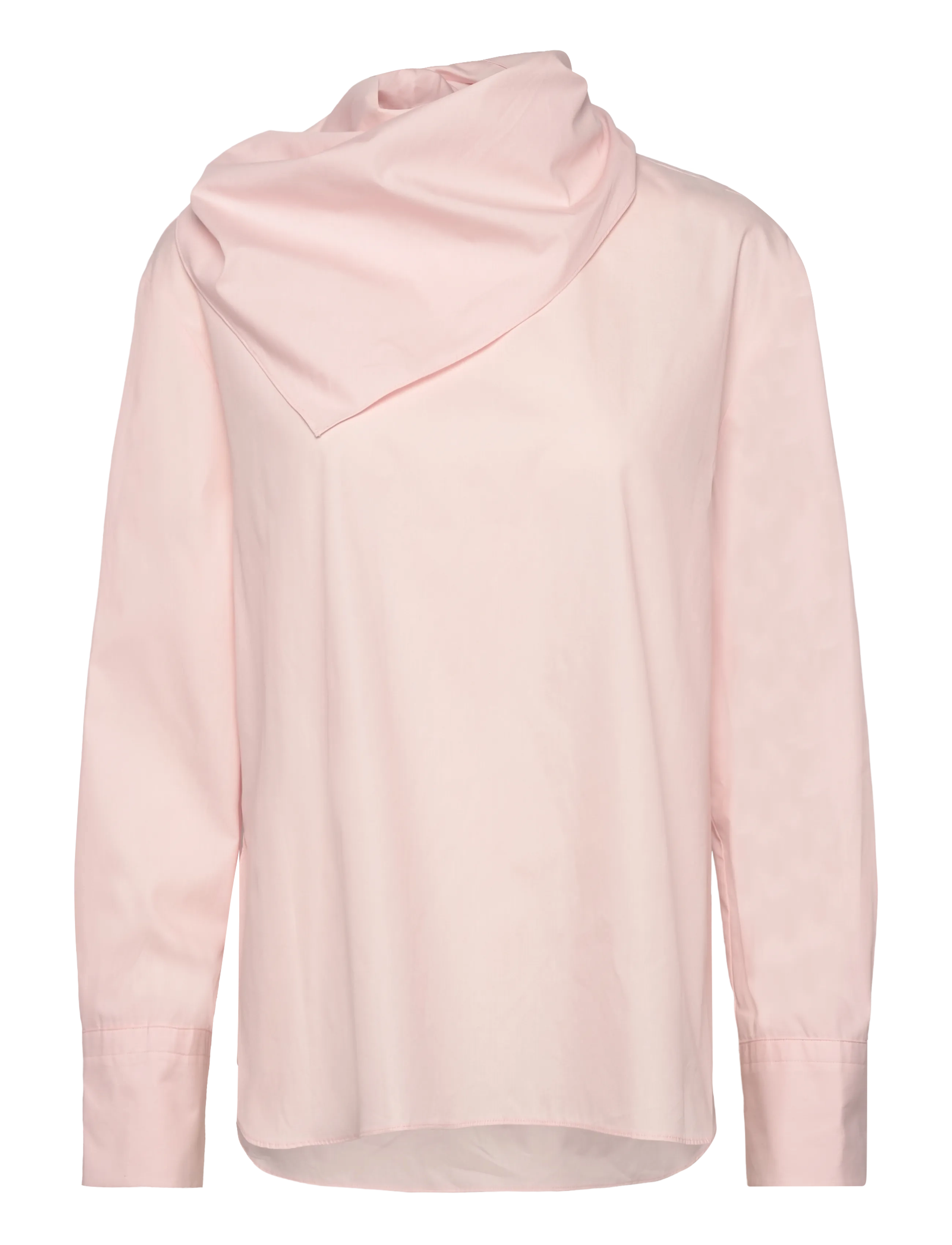 Poplin blouse with handkerchief - LT-PASTEL PINK