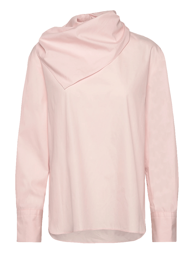 Mango - Poplin blouse with handkerchief - långärmade skjortor - lt-pastel pink - 1
