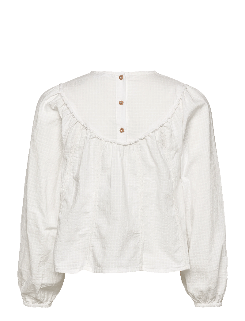 Mango - Blouse with lace trim details - blusen & tuniken - white - 2
