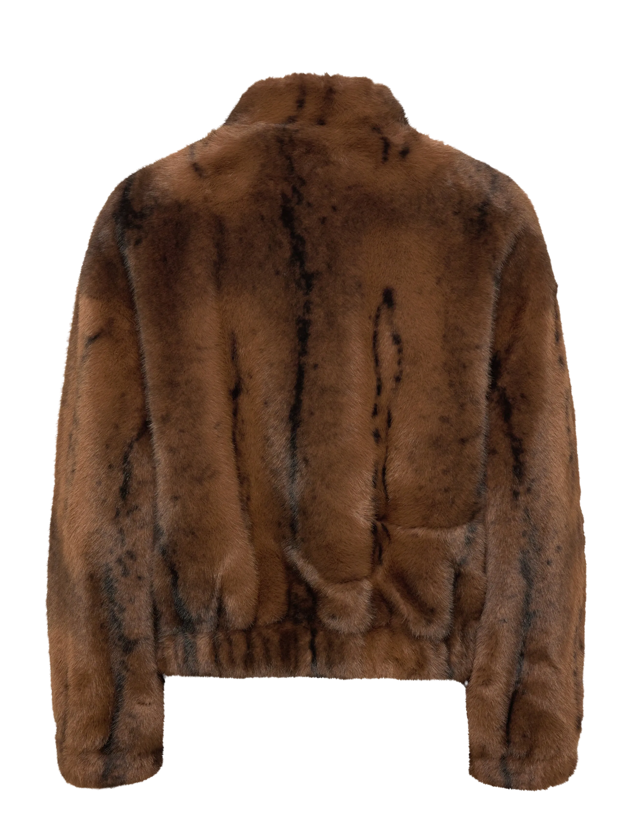 Mango - Faux-fur jacket with pockets - ulkovaatteet - medium brown - 2