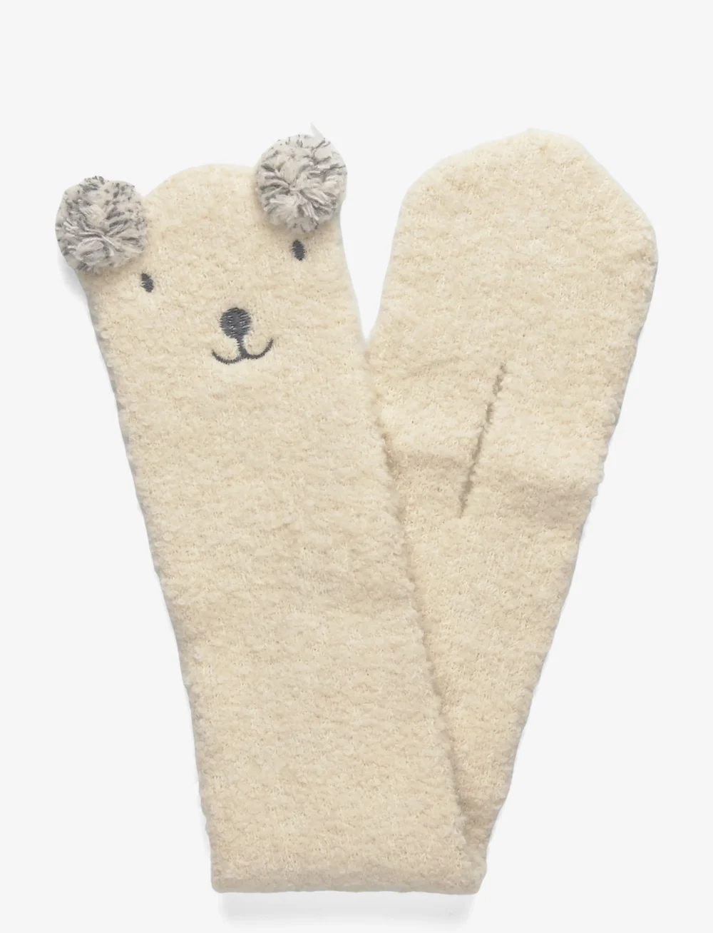 Mango - Bear knitted scarf - halsdukar - light beige - 0