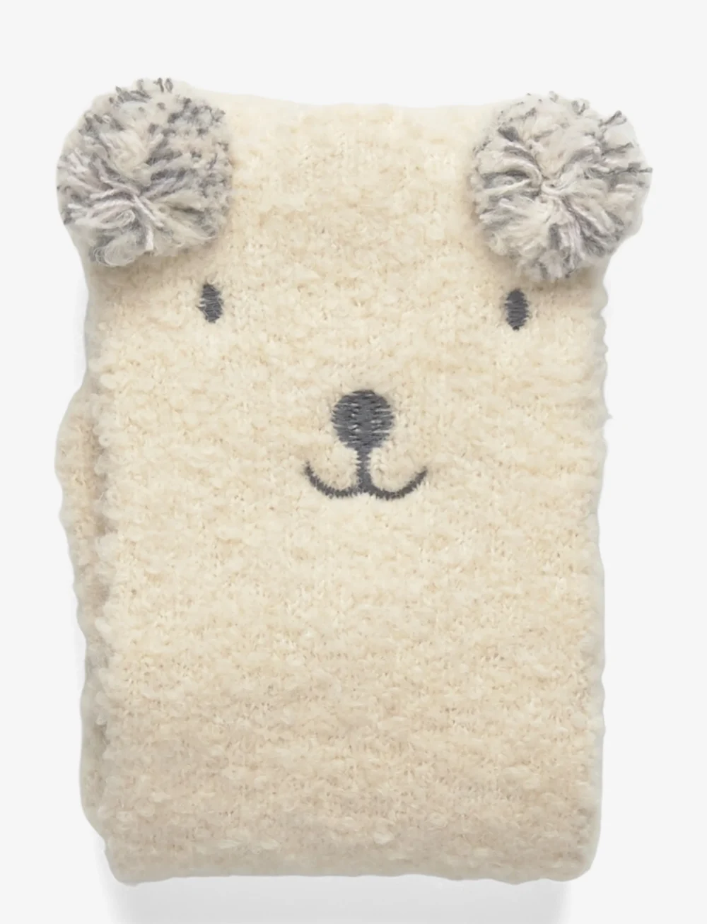 Mango - Bear knitted scarf - halsdukar - light beige - 1